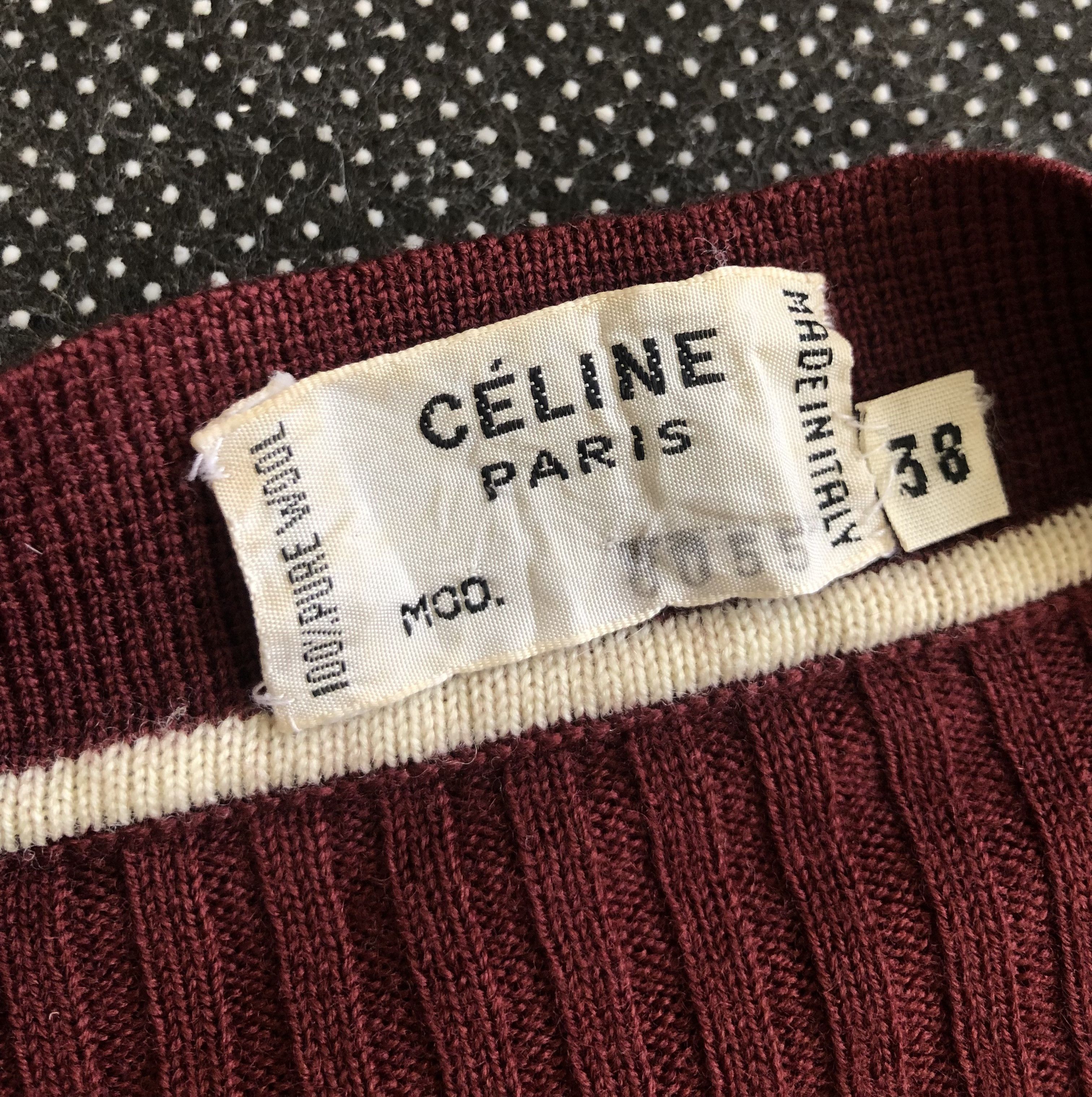 Celine × Vintage RARE🔥VINTAGE 80’S CELINE WOOL BLEND CARDIGAN SWEATER Size XXS / US 00 / IT 34 - 8 Thumbnail