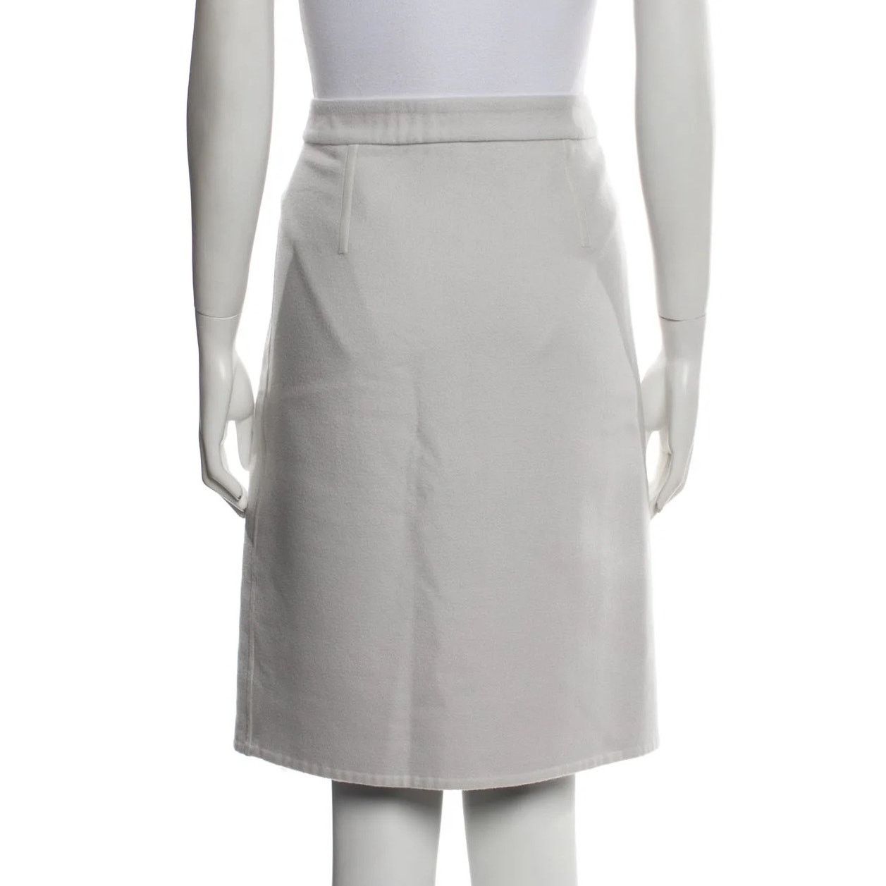 Hermes Authentic 100% Cashmere HERMES Skirt w Logo Sz 38 US 8 / 10 Size 30" / US 8 / IT 44 - 3 Thumbnail