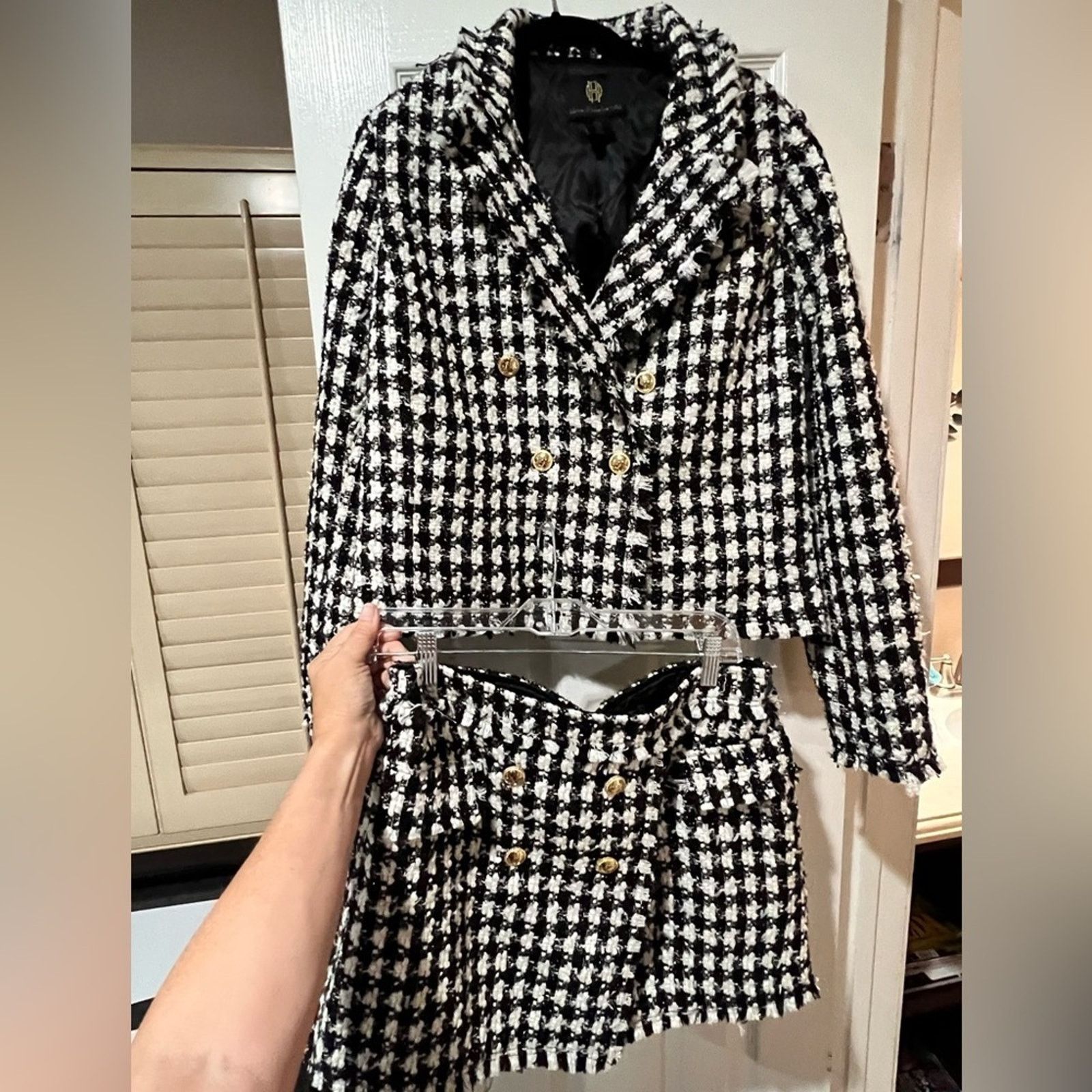 House of Harlow House of Harlow 1960 Tweed Chanel Style Blazer Jacket Large Size L / US 10 / IT 46 - 5 Thumbnail