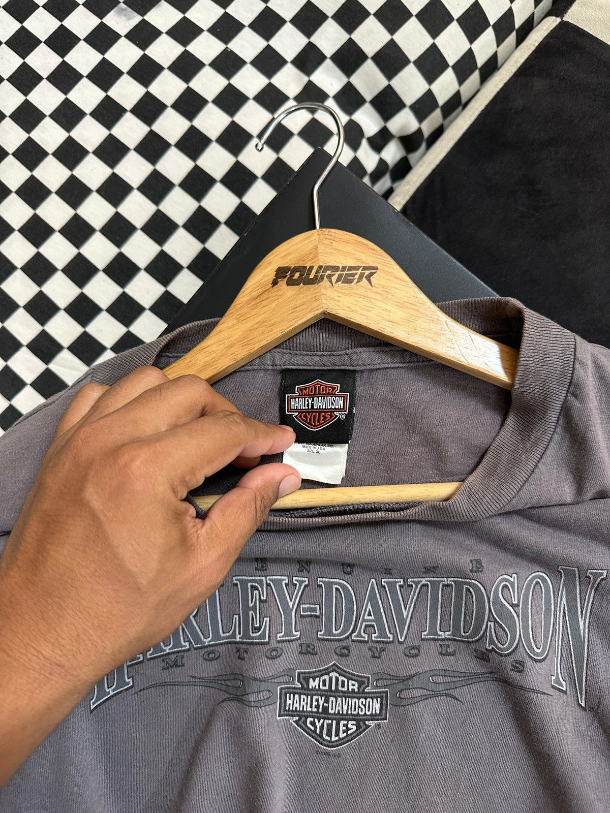 Harley Davidson × Vintage VINTAGE HARLEY DAVIDSON VISALLA LONG SLEEVE FLAME Size US XL / EU 56 / 4 - 5 Thumbnail