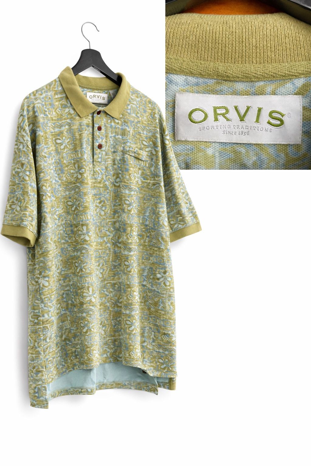 Orvis Vintage Orvis Pattern Polo Shirt Made in Macau Size US L / EU 52-54 / 3 - 3 Thumbnail