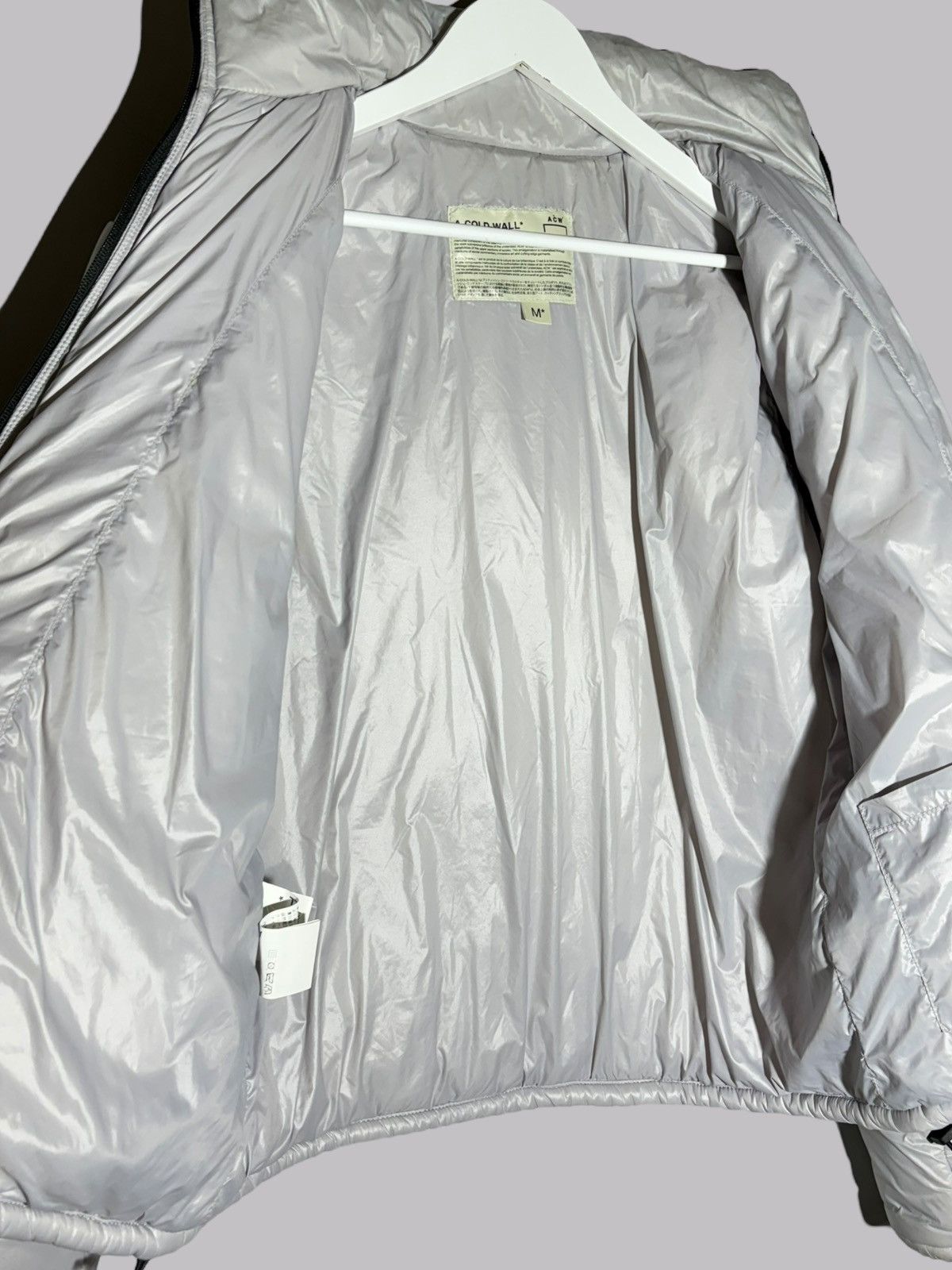 A-COLD-WALL* A Cold Wall Lilac Elongated Zip Detailed Logo Down Jacket Size US M / EU 48-50 / 2 - 19 Thumbnail