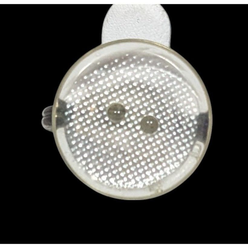 Other Handmade Upcycled Clear Textured Button Ring Size 6 Size ONE SIZE - 6 Thumbnail