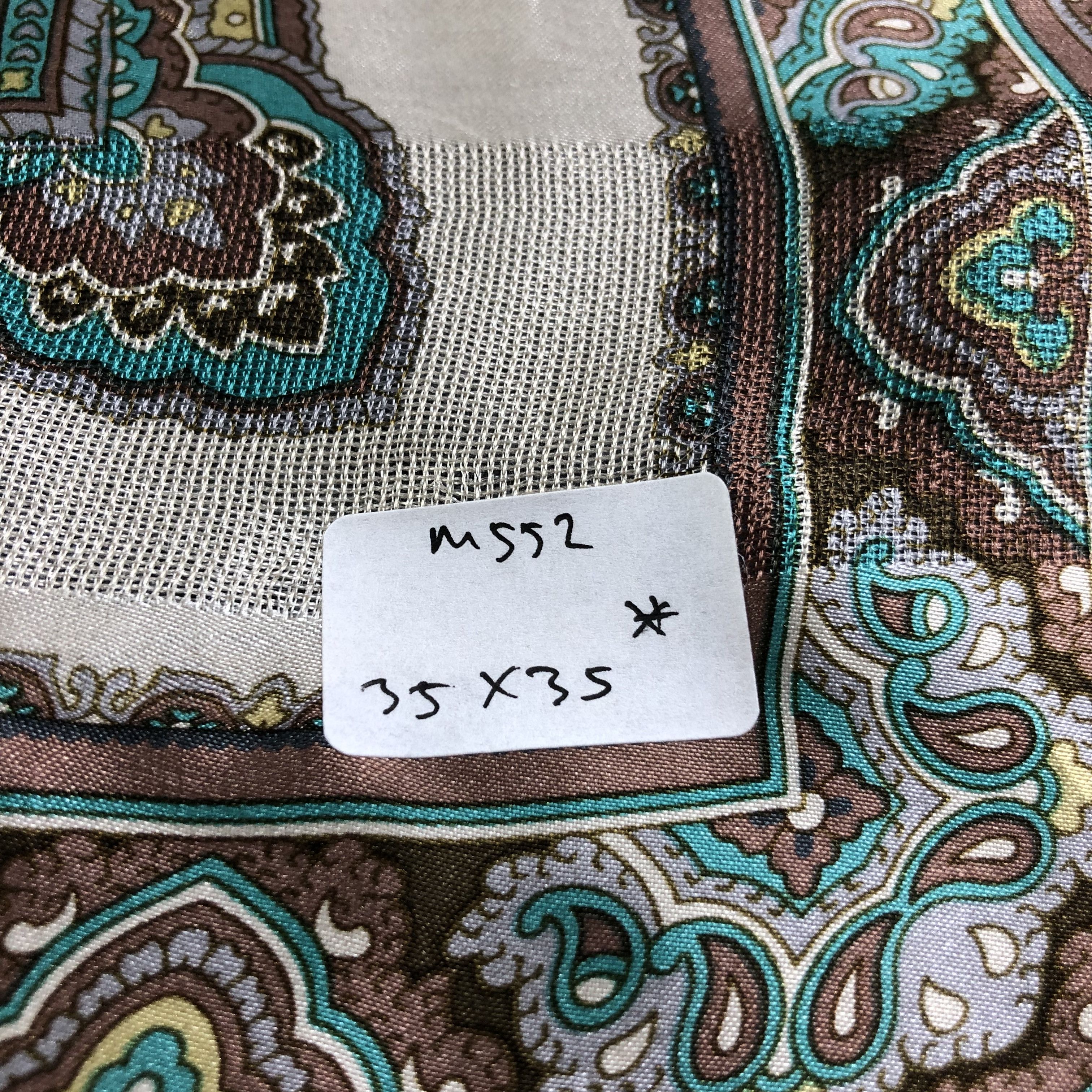 Japanese Brand Luxury Paisley Silk Scarf M552 Size ONE SIZE - 4 Thumbnail