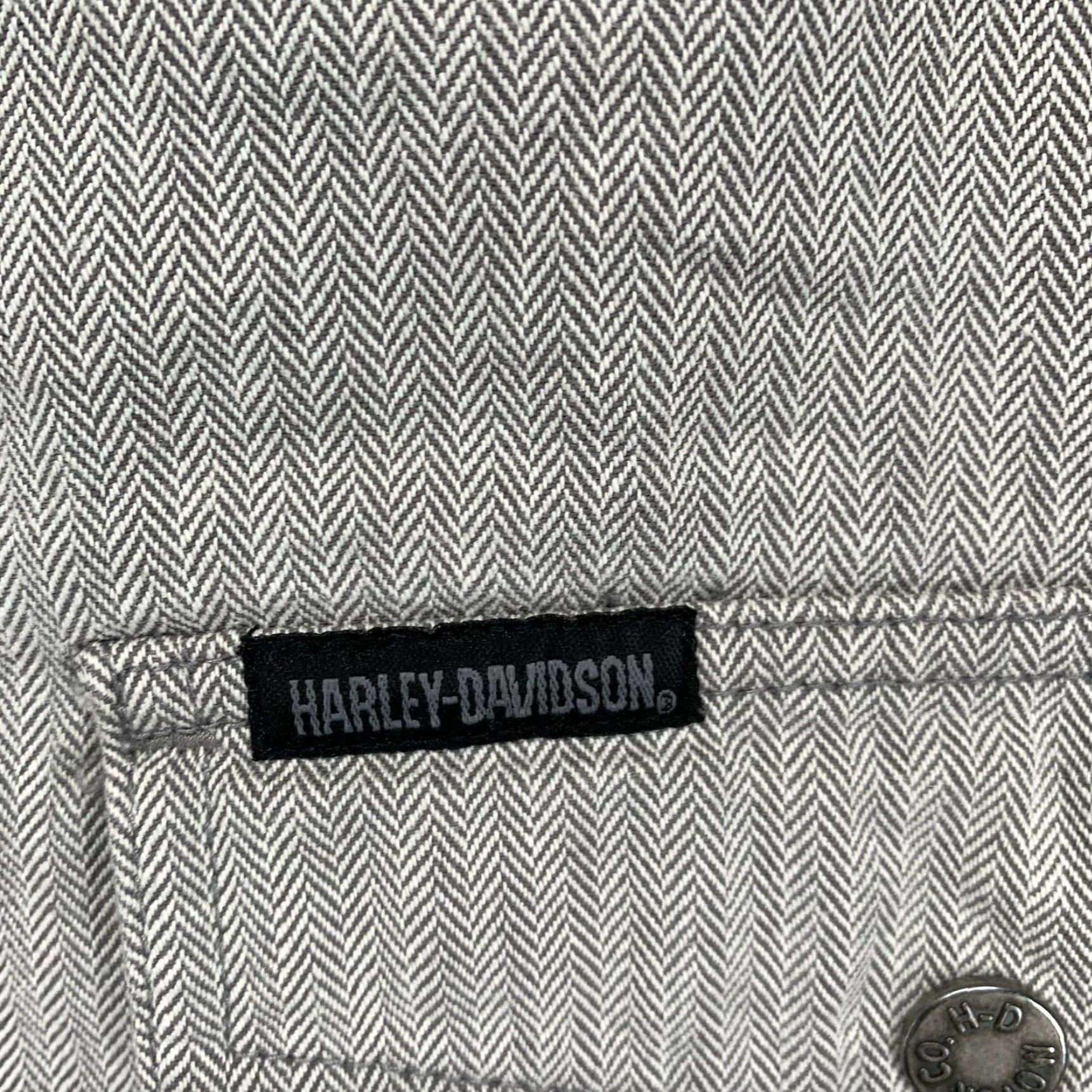 Harley Davidson VINTAGE Harley-Davidson Men’s XL Button-Up Shirt Casual Biker Motorcycle Short Sleeve Gray Cotton Size US XL / EU 56 / 4 - 3 Thumbnail