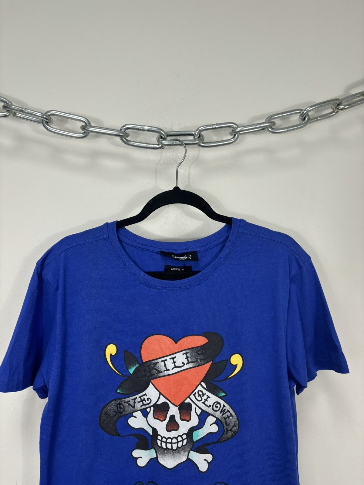 Ed Hardy Vintage Ed Hardy Heart Skull Tattoo Big Logo Hype Tee Size US M / EU 48-50 / 2 - 4 Thumbnail