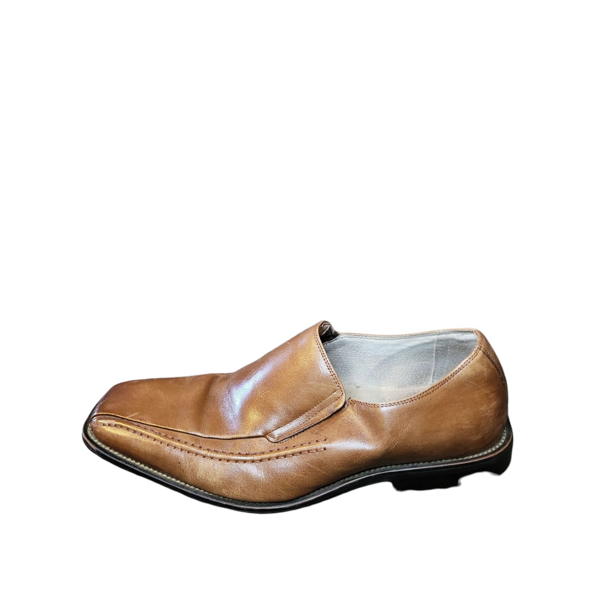 Stacy Adams Stacy Adams Hillman Loafers Sz 12M Bike Toe Cognac Brown Wor Size US 12 / EU 45 - 3 Thumbnail