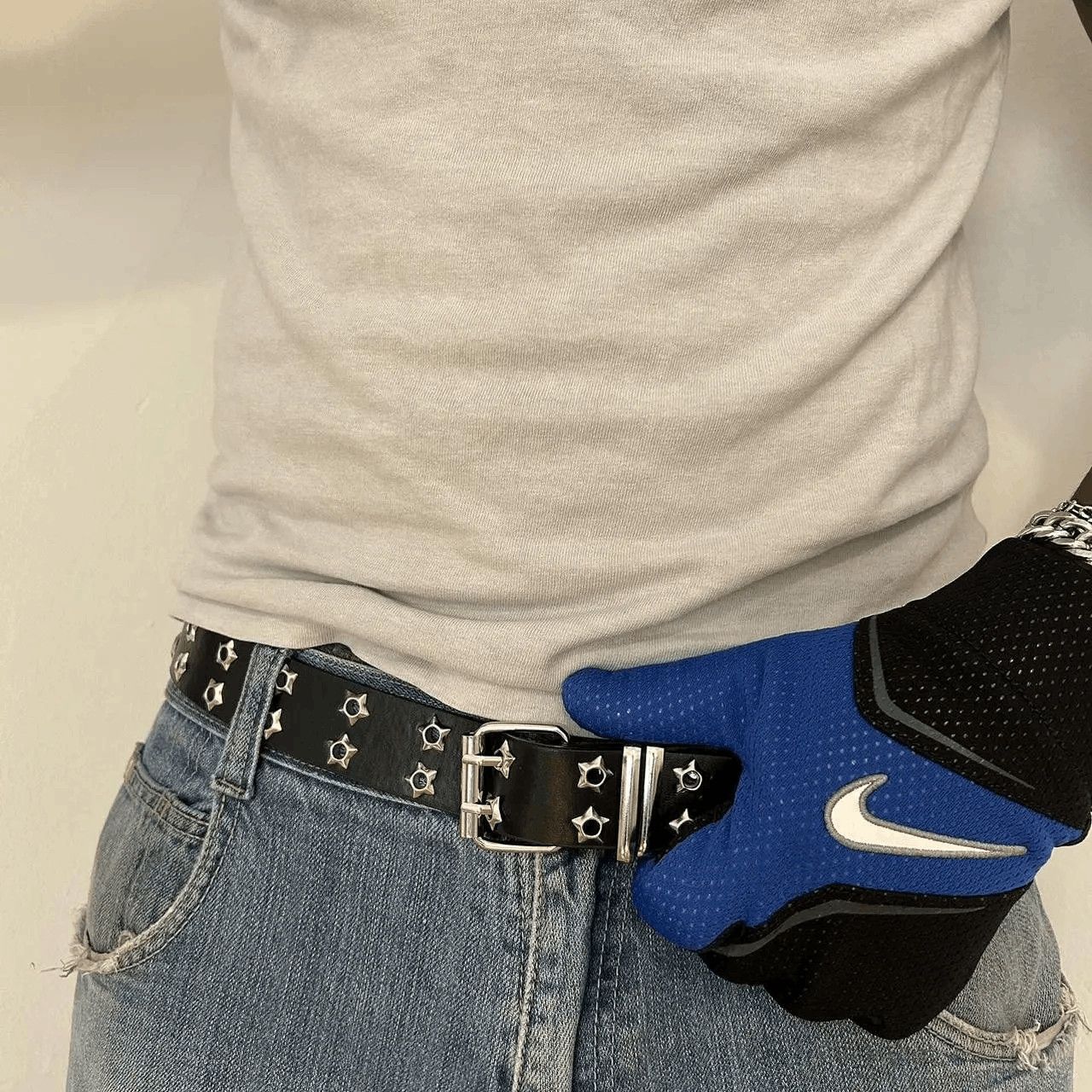 Japanese Brand Y2K 2000s Black Bullet Holes Studded Western Skater Belt Size ONE SIZE - 5 Thumbnail