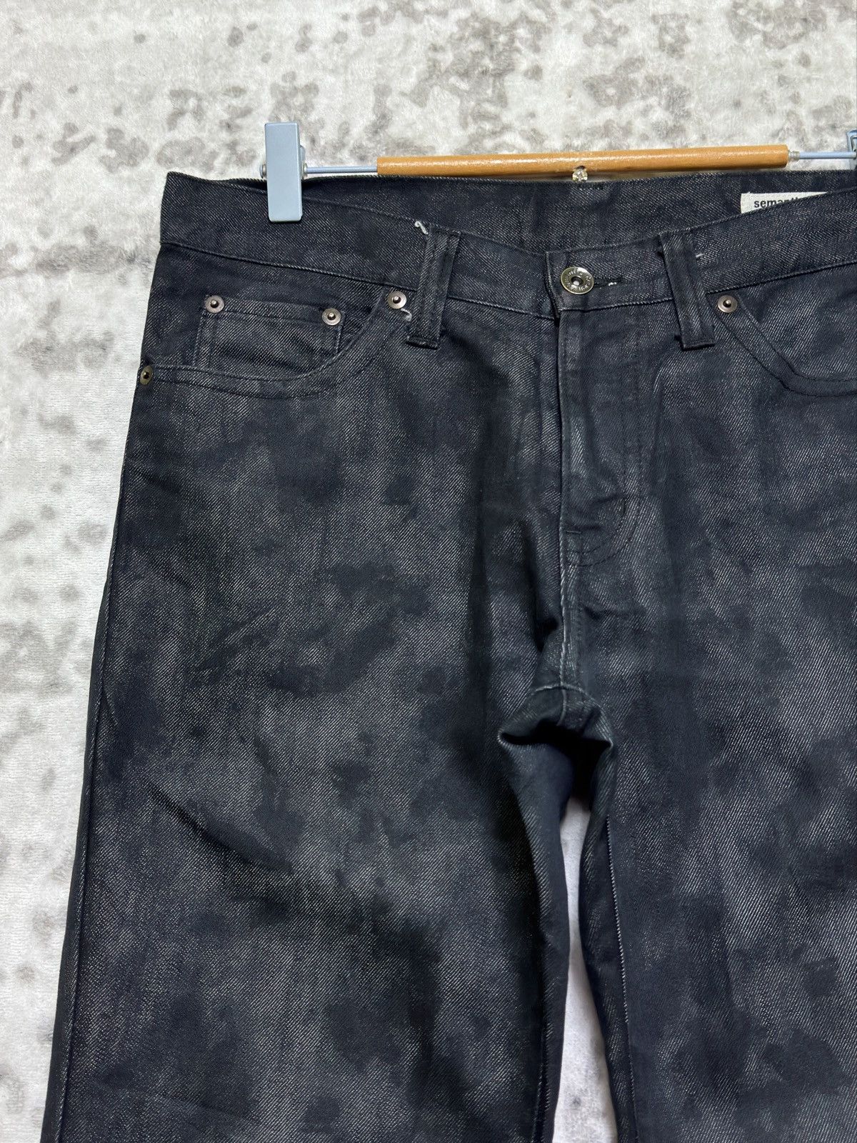 semanticdesign Vintage Semantic Design Acid Black Flare Jeans Size US 31 - 4 Thumbnail