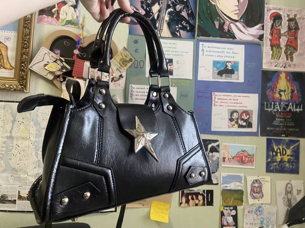 Japanese Brand PU Leather Star Handbag - Edgy, Punk Rock Style Size ONE SIZE - 5 Thumbnail