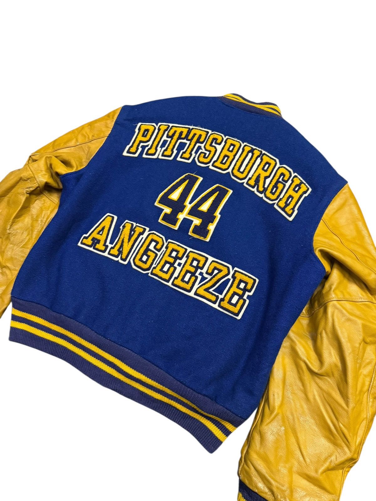 Golden Bear Vintage 80s Golden Bear Angeeze Pittsburgh Varsity Jacket Size US L / EU 52-54 / 3 - 7 Thumbnail