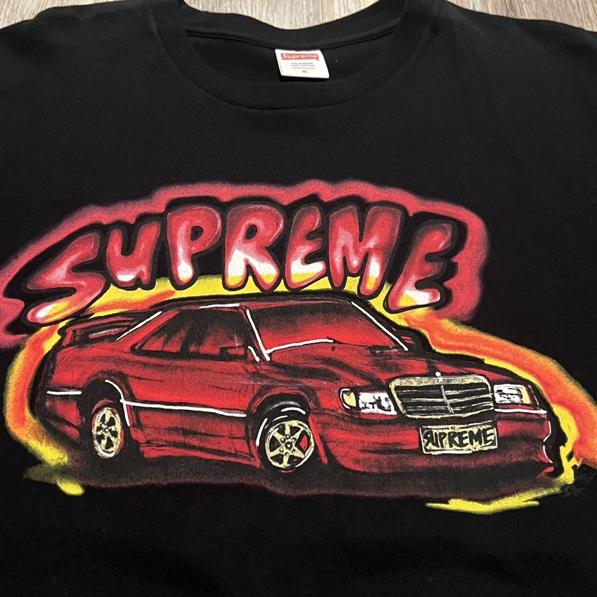 Supreme Supreme Benz tee Mercedes 190e tee 2014 airbrush car tee Size US XL / EU 56 / 4 - 9 Thumbnail