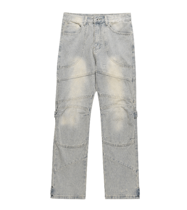 Japanese Brand × Jean Vintage street wash casual straight loose cargo jeans Size US 32 / EU 48 - 5 Thumbnail
