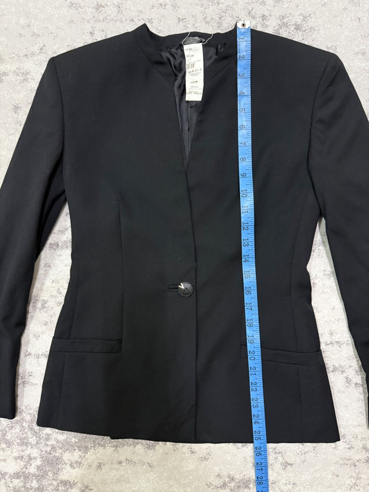 Versace Vintage 90s Gianni Versace Couture Minimalist Blazer Size XS / US 0-2 / IT 36-38 - 20 Thumbnail
