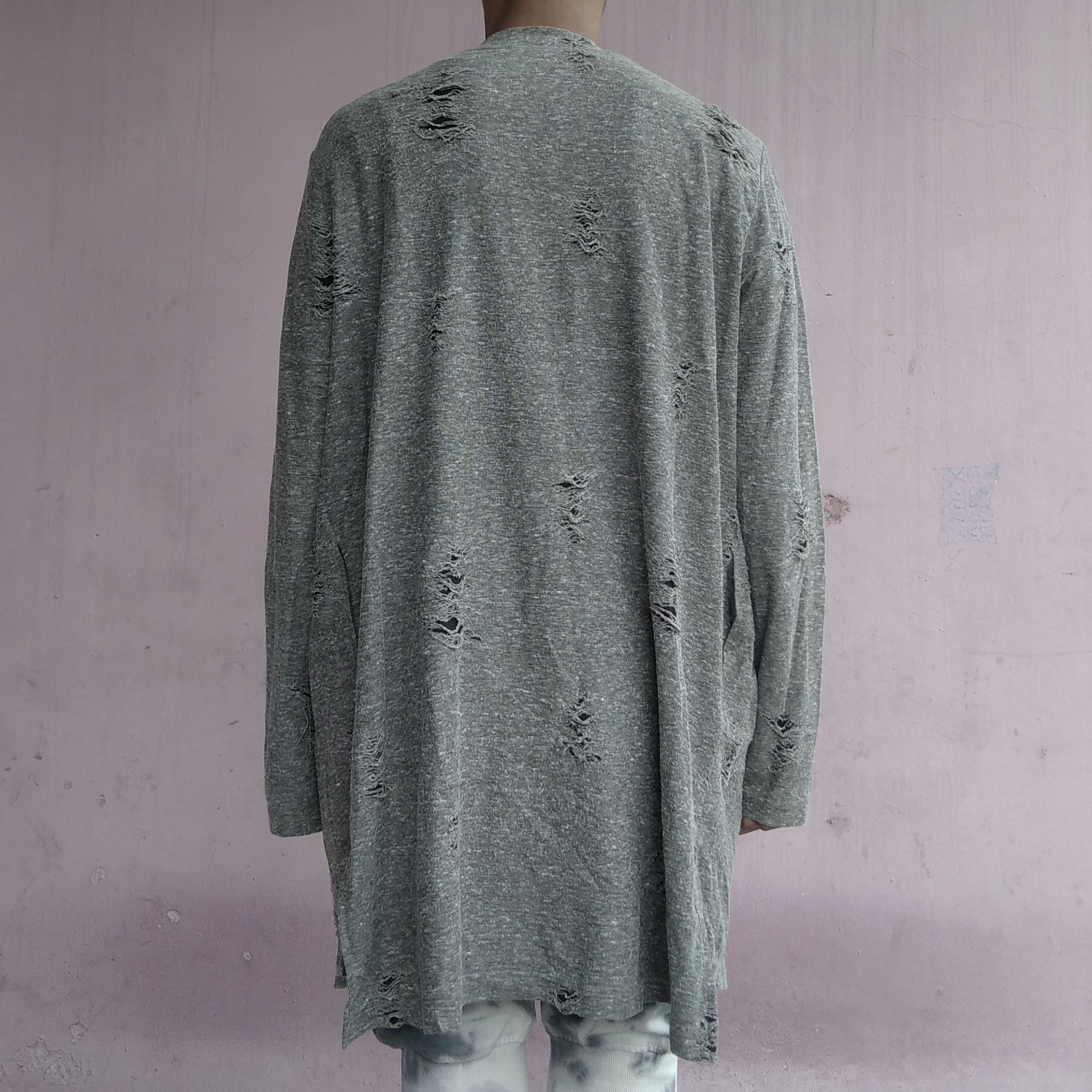 If Six Was Nine Vintage 00's BLUE TORNADO Japanese Brand Distressed Cardigan Size US M / EU 48-50 / 2 - 3 Thumbnail