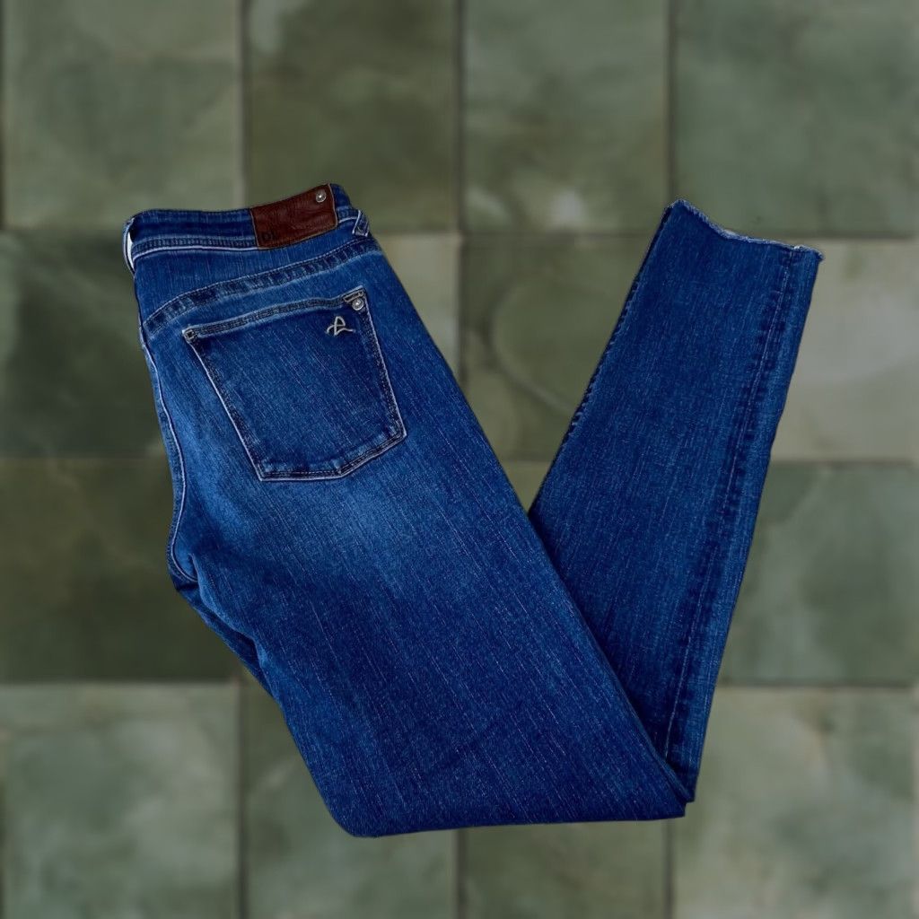 DL1961 DL 1961 Womens 27 Low Rise Skinny Blue Stretch Denim Jeans Cotton Blend Size 27" / US 4 / IT 40 - 1 Thumbnail
