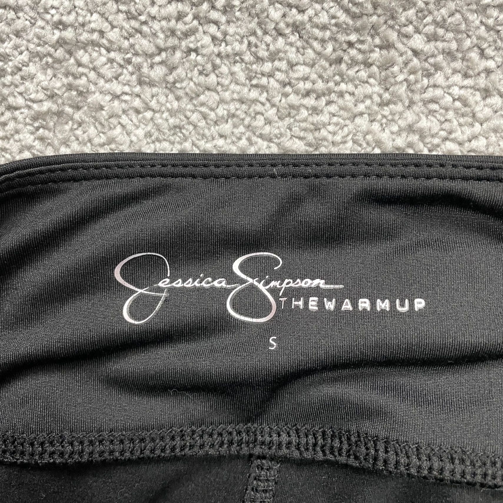 Jessica Simpson Jessica Simpson Leggings Womens Small Black Gold Stars Compression The Warm Up Size 28" / US 6 / IT 42 - 7 Thumbnail