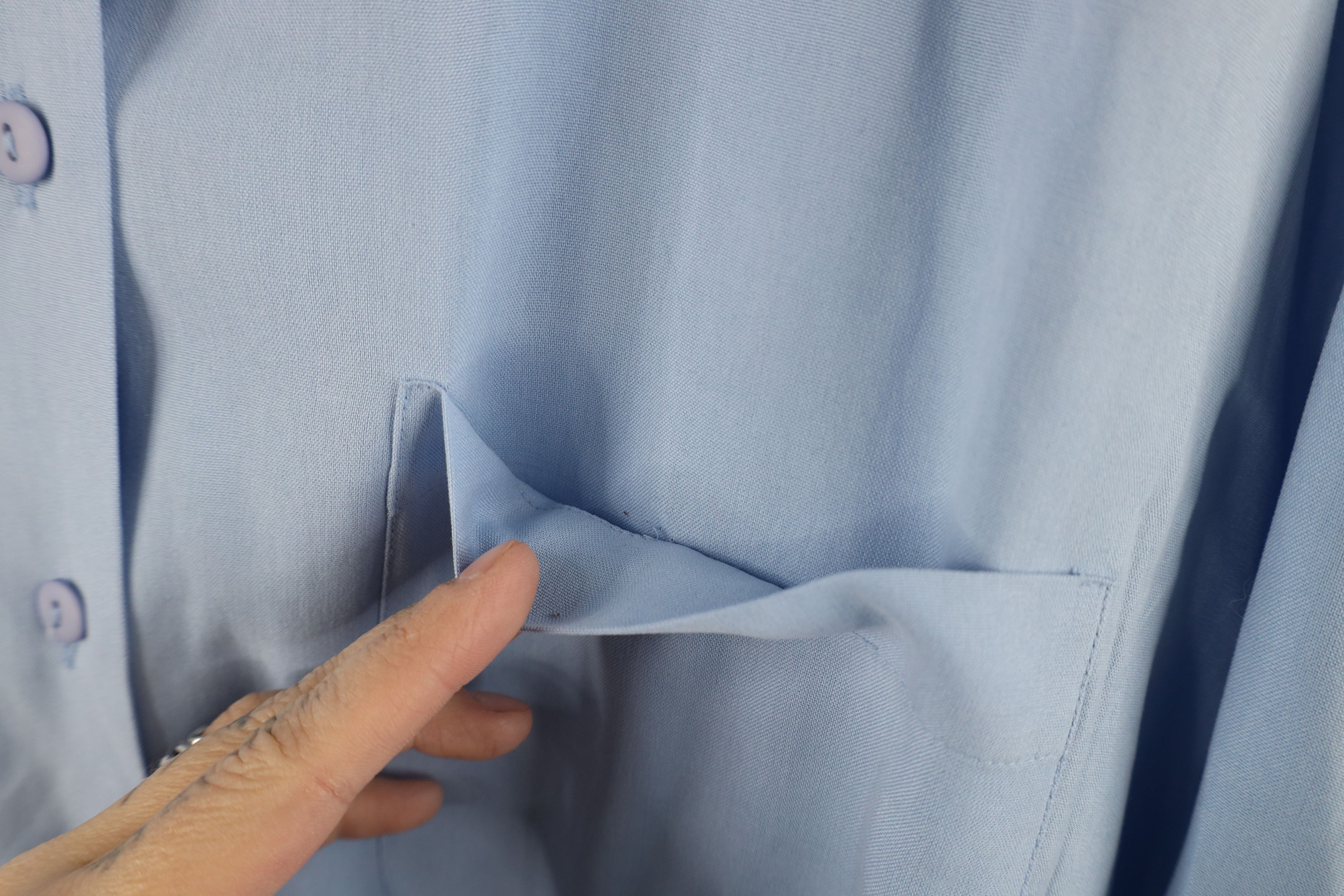 Vintage Vintage 90s Streetwear Collared Button Shirt Carolina Blue Size 3XL / US 20-22 - 4 Thumbnail