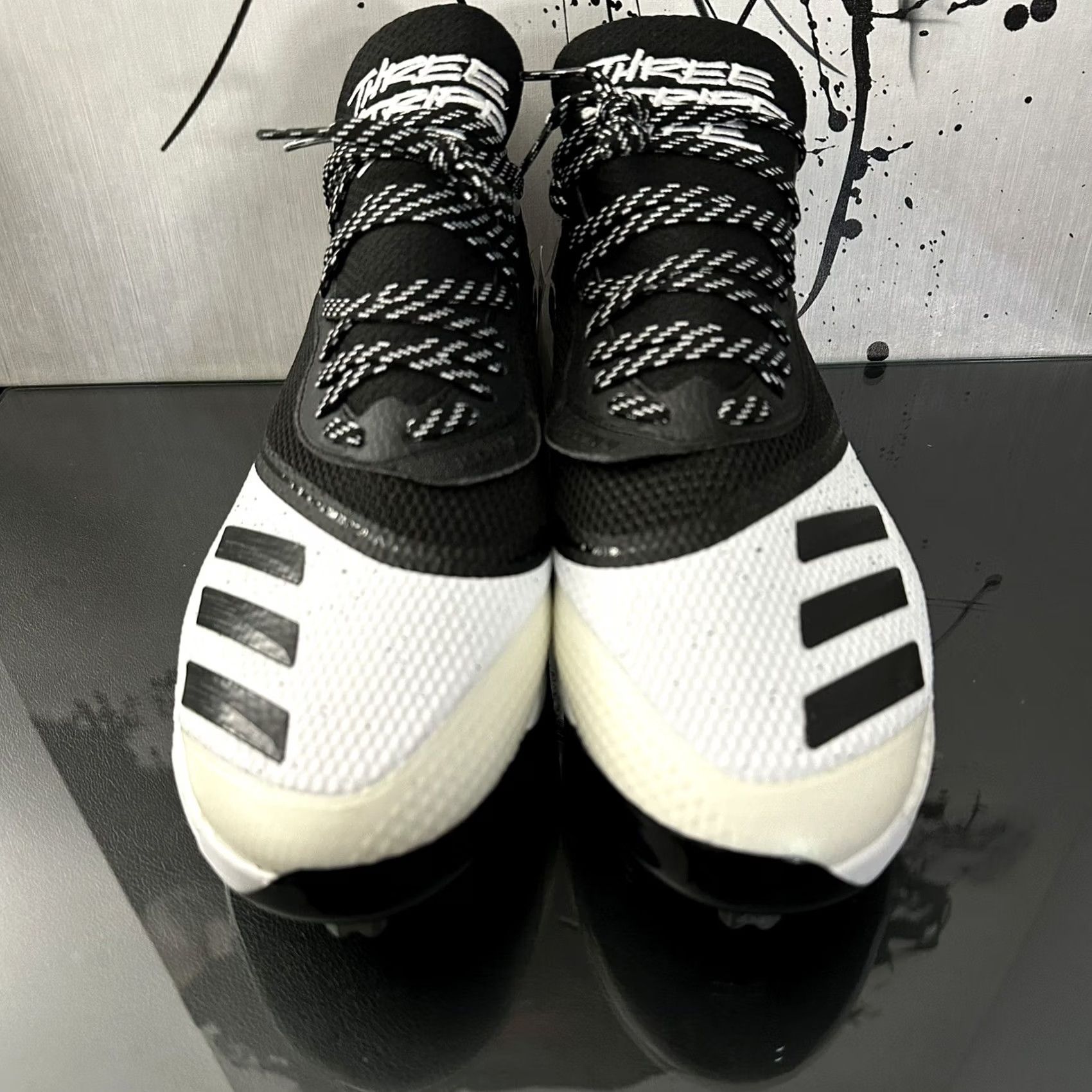 Adidas Adidas Icon 5 Baseball Cleats Mens 12.5 G28249 White Black Oreo Boost Size US 13 / EU 46 - 2 Thumbnail