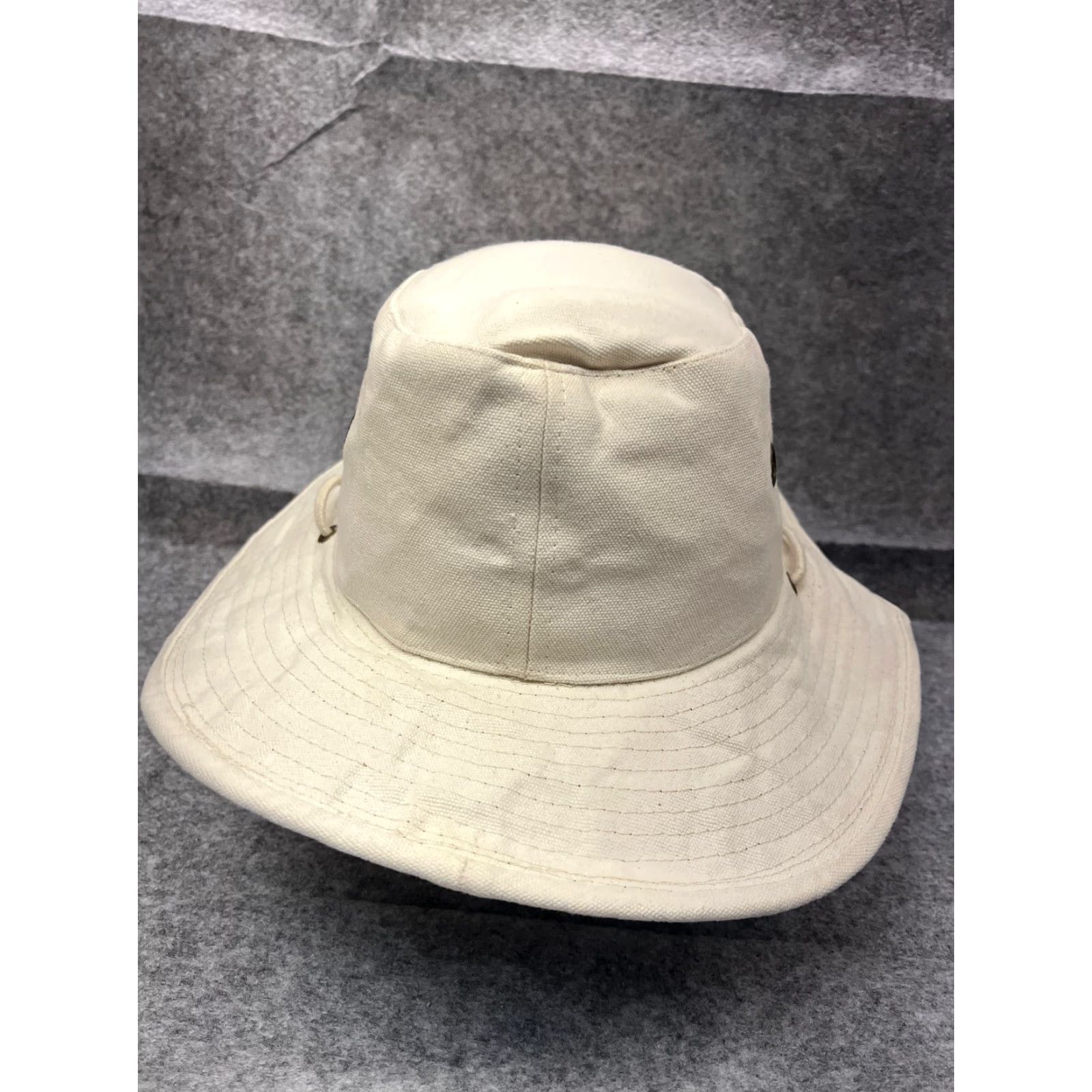 Vintage Dorfman Pacific Bucket Hat Unisex Adults One Size Ivory 100% Cotton Knit Adjustable Lightweight Summer Spring Fall Winter Hat Cap Size ONE SIZE - 6 Thumbnail