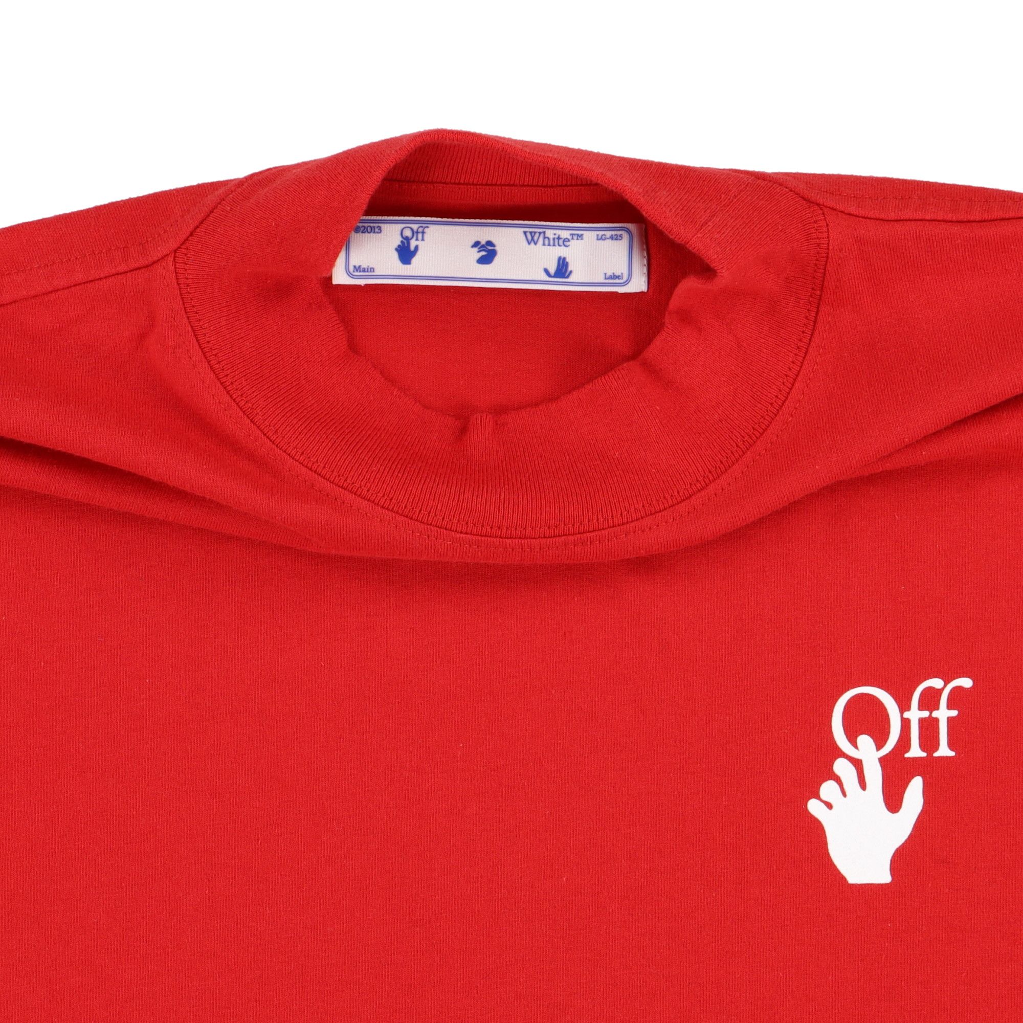 Off-White Red Pascal Arrows Oversized Long Sleeve Mock Neck T-shirt Size US L / EU 52-54 / 3 - 3 Thumbnail