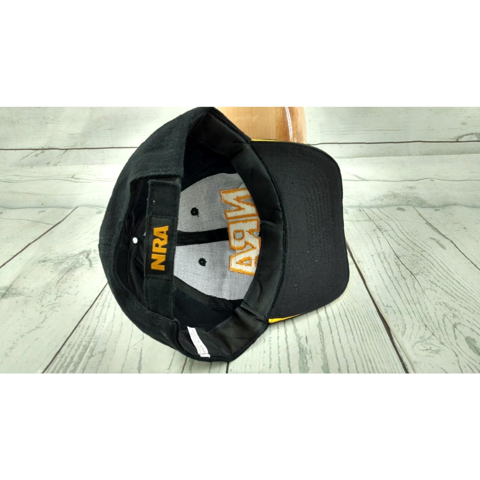 Bally NRA Ball Cap Hat Black Gold 100% Cotton Adjustable Baseball Cap Men Size ONE SIZE - 7 Thumbnail
