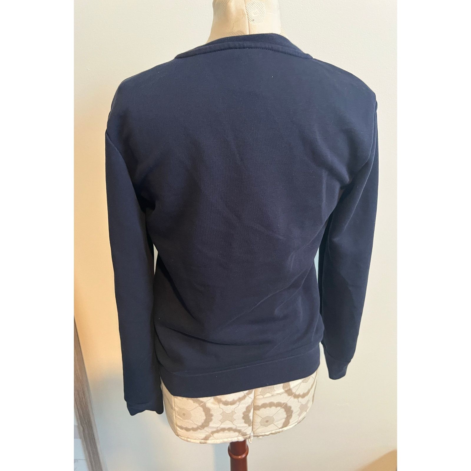 Adidas Adidas Navy Crewneck Sweatshirt Small Size S / US 4 / IT 40 - 4 Thumbnail