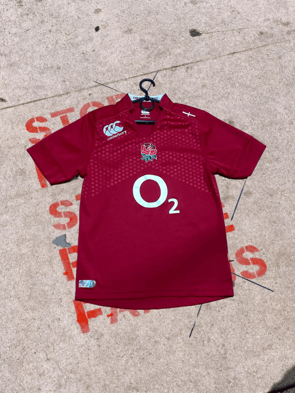 Vintage Y2K England Rugby Jersey O2 Canterbury Sport Style