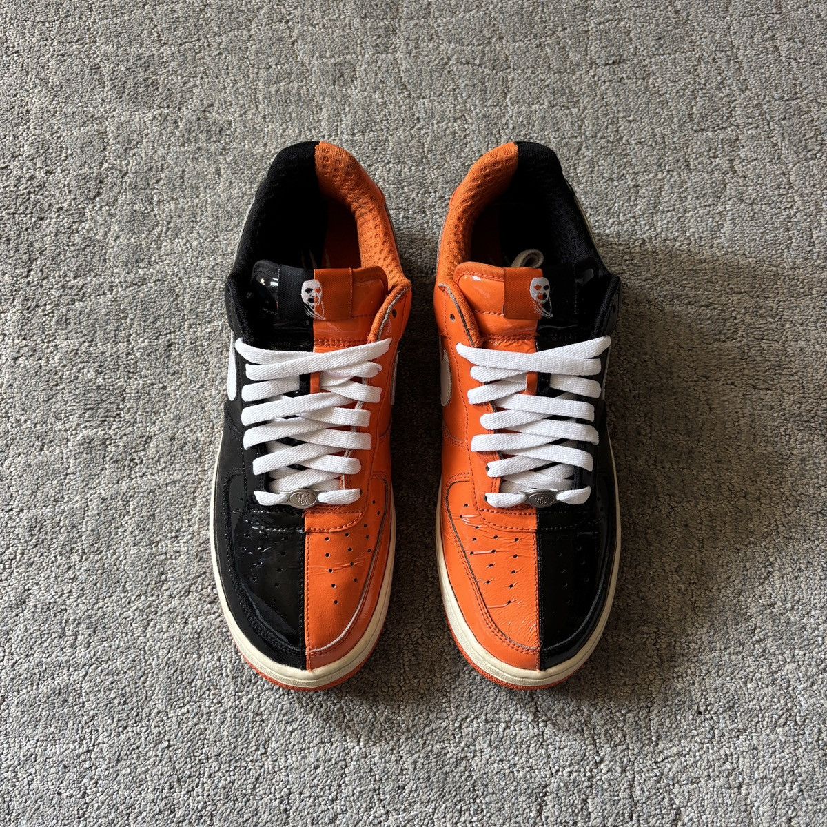 Nike Nike Air Force 1 Premium Halloween 2006 Black/White-Orange Size US 9 / EU 42 - 2 Thumbnail