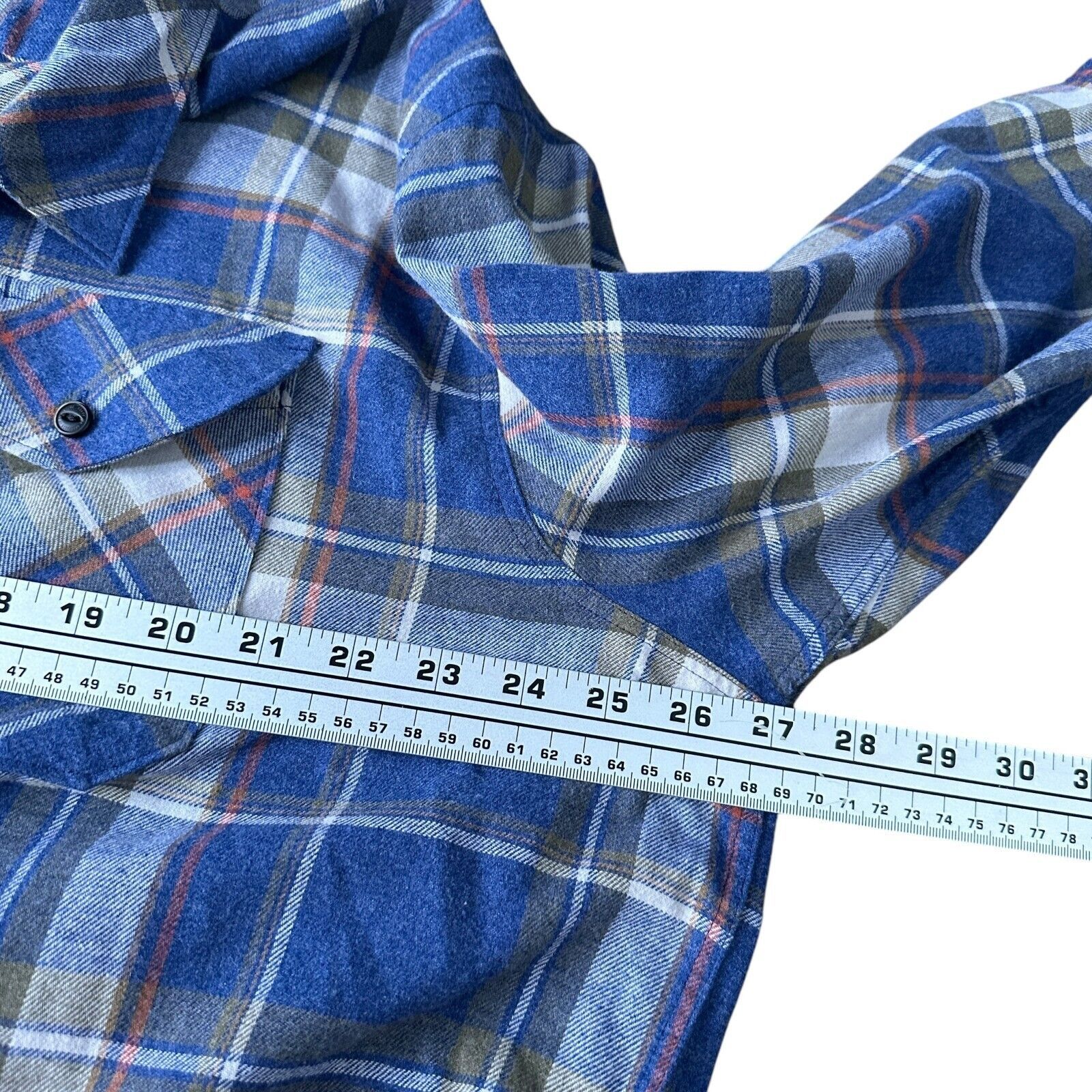 Roark Roark Flannel Shirt Men's 2XL XXL Blue Gray Check Button Size US XXL / EU 58 / 5 - 8 Thumbnail
