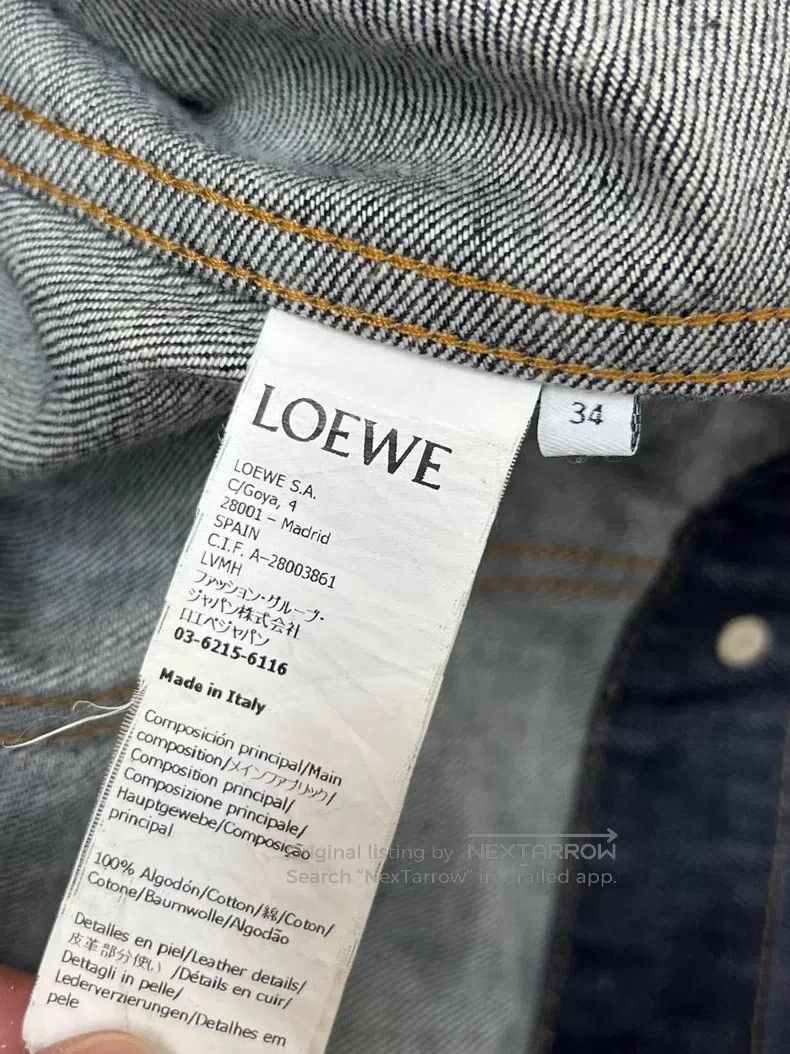 Loewe Loewe Leather logo denim jacket Size XXS / US 00 / IT 34 - 5 Thumbnail