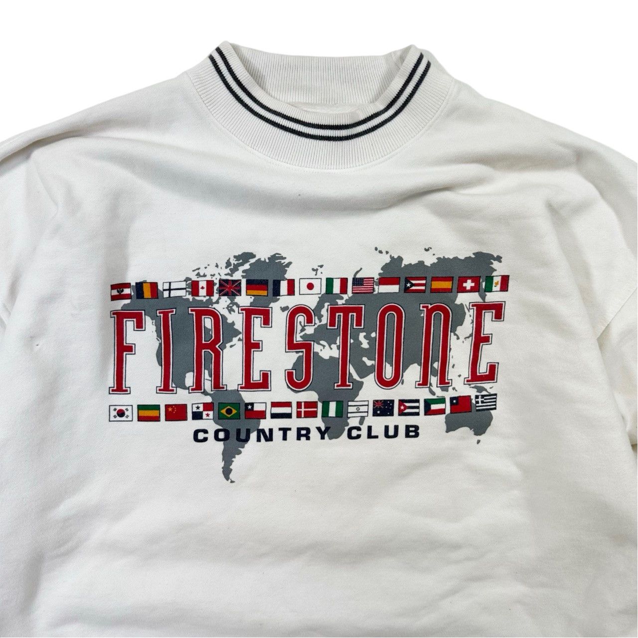 Vintage Vintage 90s Firestone Country Club Collared Graphic Sweater Size US XL / EU 56 / 4 - 2 Thumbnail