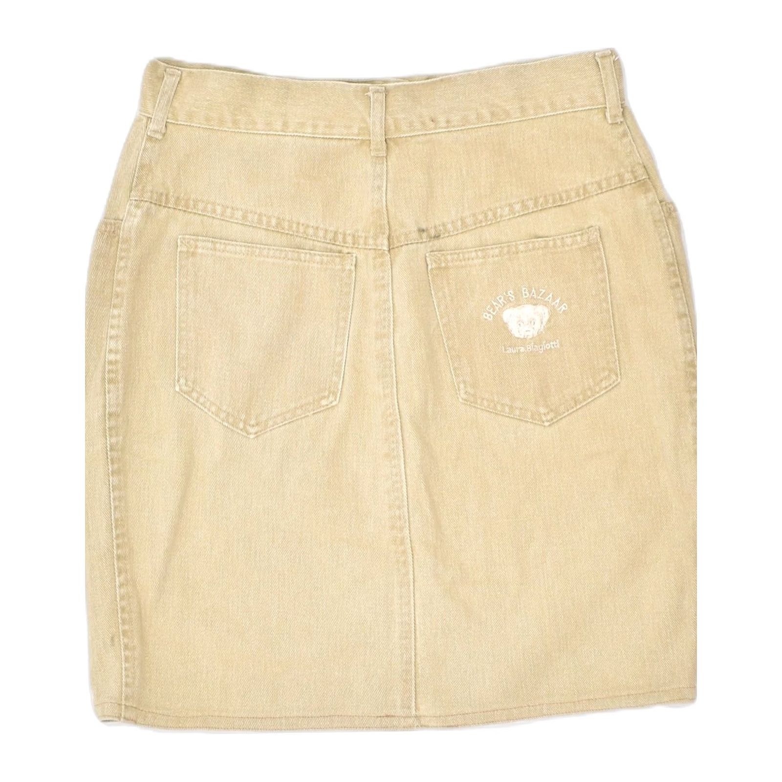 Laura Biagiotti LAURA BIAGIOTTI Womens Skirt Medium Brown Cotton Denim W28 Size 28" / US 6 / IT 42 - 2 Thumbnail