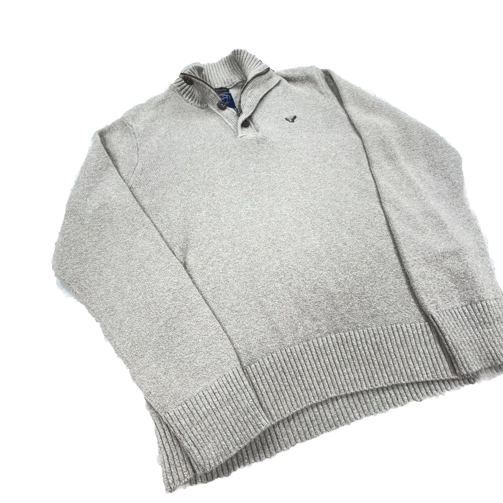 American Eagle Outfitters American Eagle Outfitters Men's Sweater L Beige Henley 1/4 Zip Lightweight Classic Modern Size US L / EU 52-54 / 3 - 5 Thumbnail