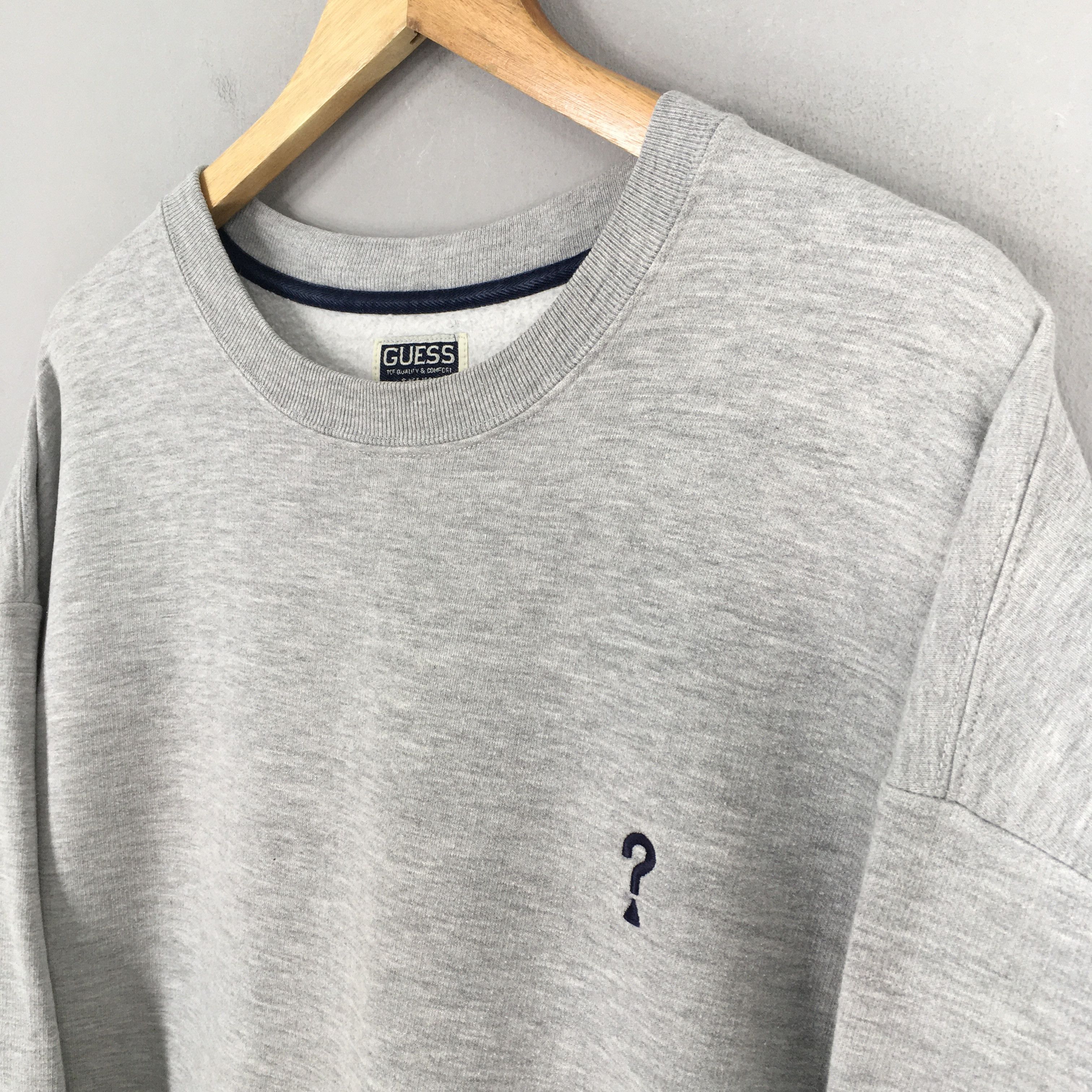 Guess × Vintage Vintage 90's Guess Jeans Gray Sweatshirt XXLarge Size US XXL / EU 58 / 5 - 3 Thumbnail