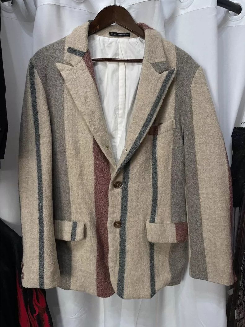 Yohji Yamamoto yohji Yamamoto Striped Wool Jacket Size US L / EU 52-54 / 3 - 1 Thumbnail