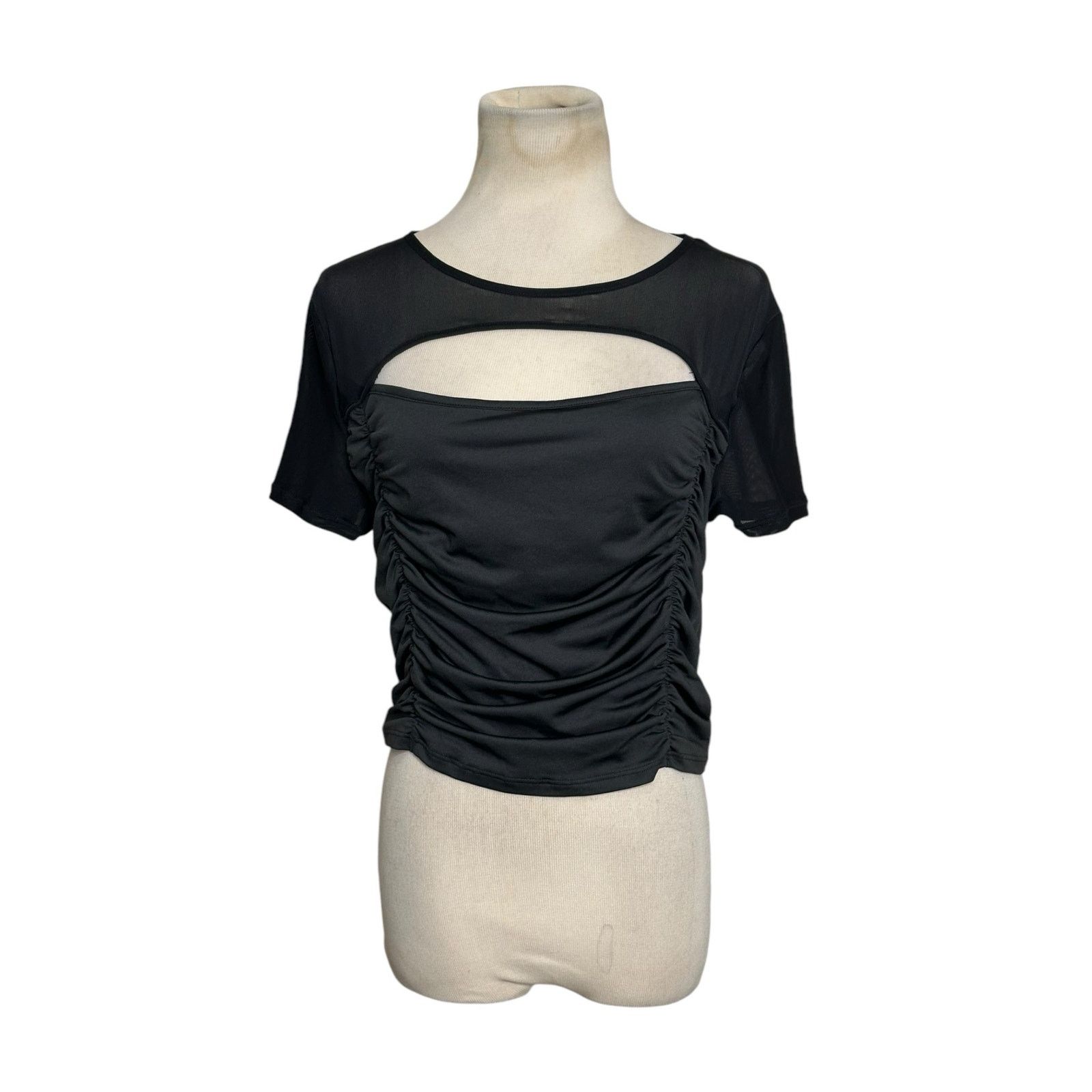Cider Cider black cut out short sleeves top size XL Size XL / US 12-14 / IT 48-50 - 9 Thumbnail
