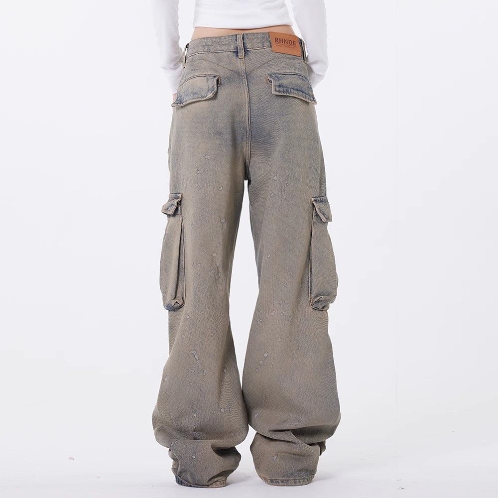 Japanese Brand × Jean High Street Washed Distressed Multi-Pocket Cargo Jeans Size US 32 / EU 48 - 3 Thumbnail