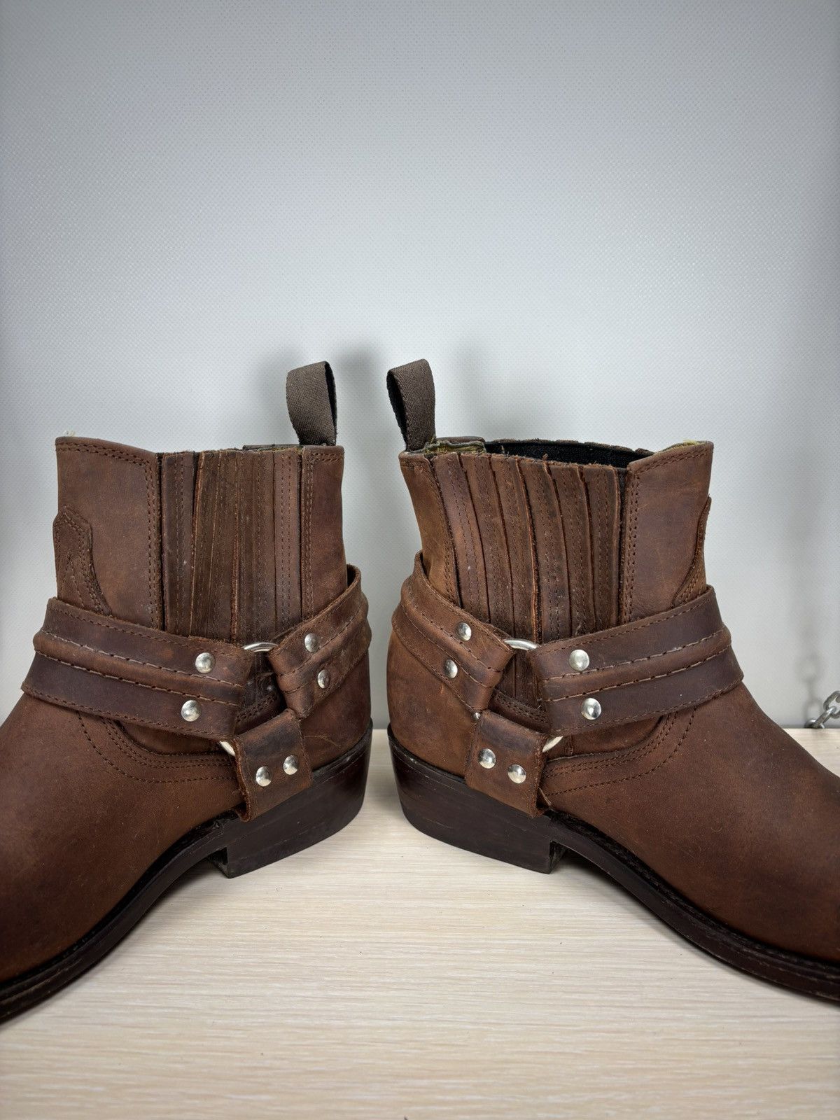 Stars & Stripes Mens leather boots Stars Stripes Size 39 Color Brown Size US 6.5 / EU 39-40 - 9 Thumbnail