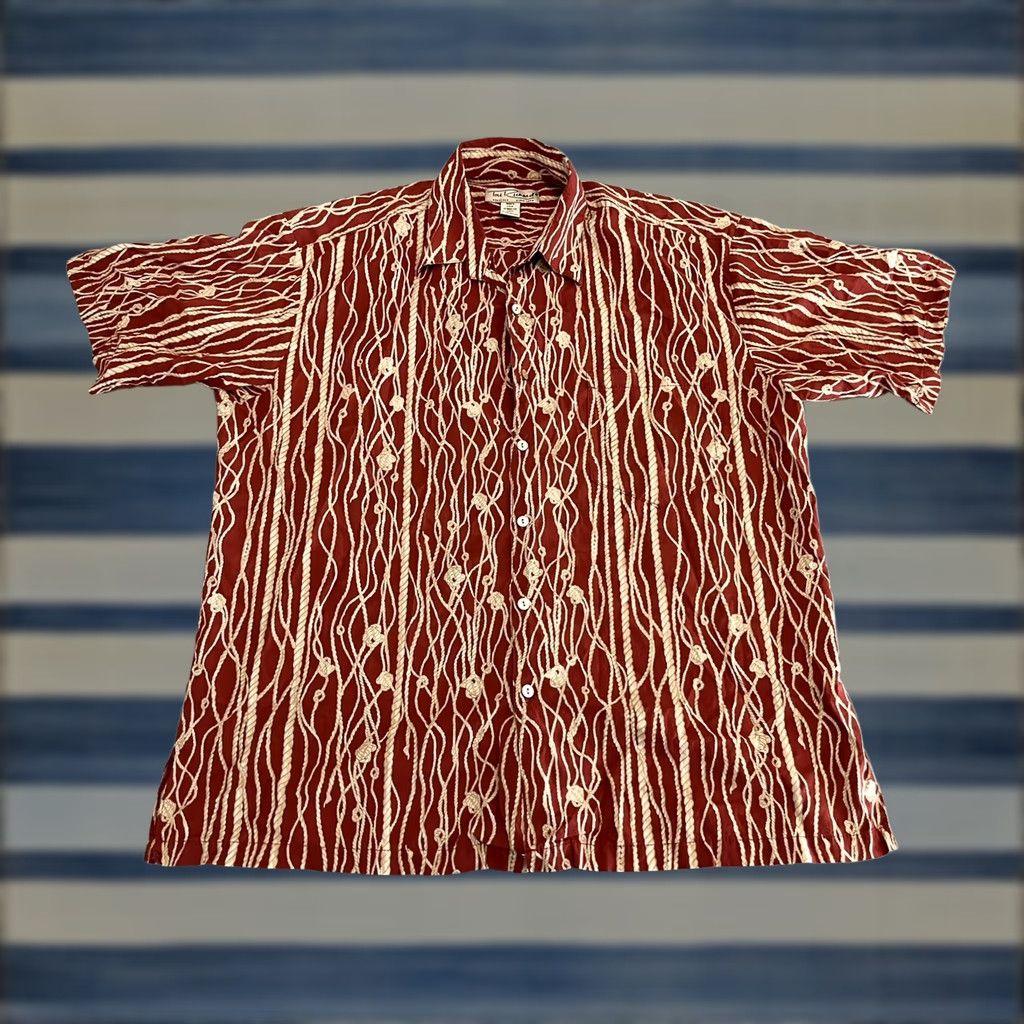 Tori Richard Tori Richard Short Sleeve Button-Up Shirt Mens L Multicolor Hawaiian Cotton Knot a Rope Print Made in USA Size US L / EU 52-54 / 3 - 1 Thumbnail