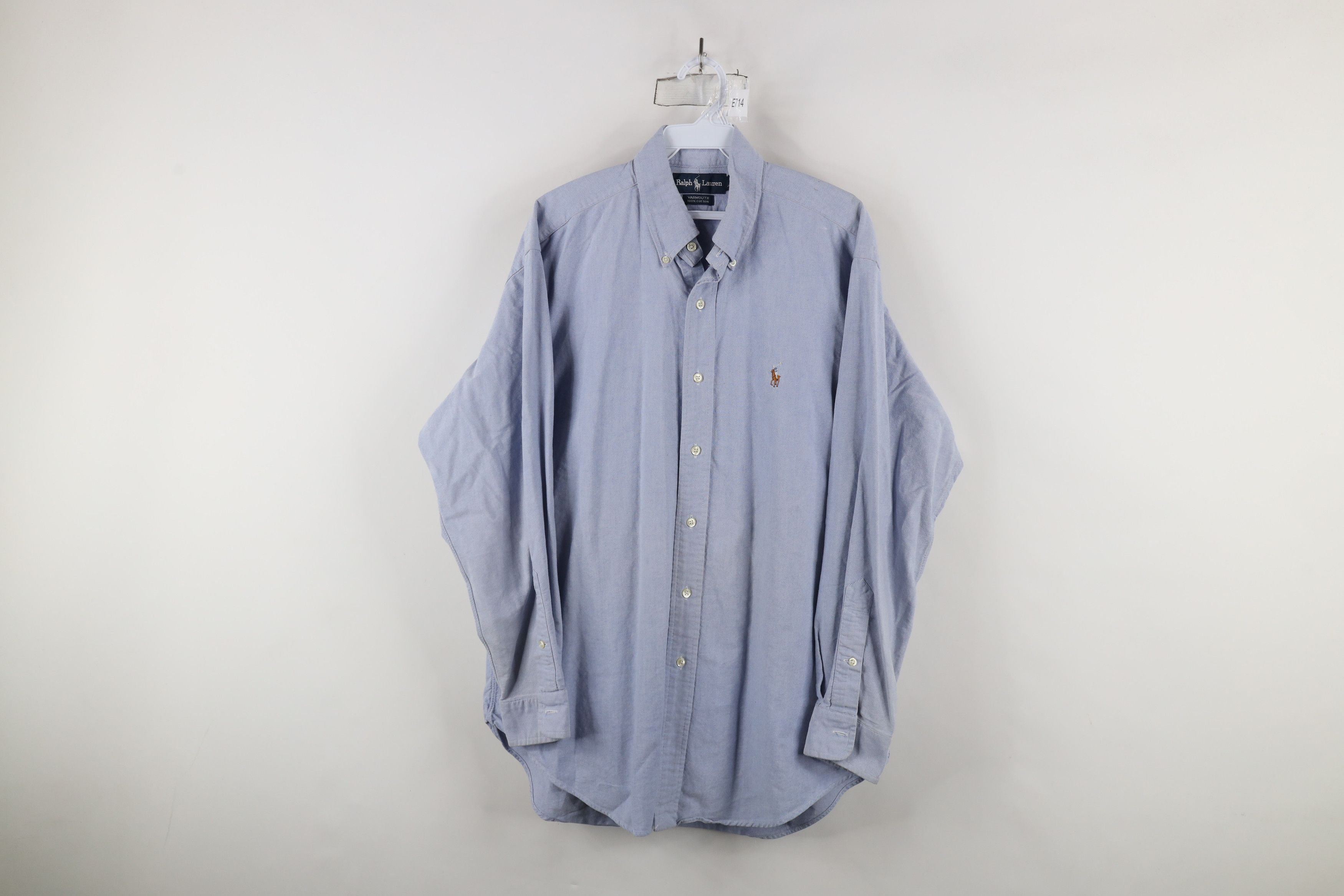 Ralph Lauren × Vintage Vintage 90s Ralph Lauren Cotton Oxford Button Down Shirt Size US M / EU 48-50 / 2 - 1 Thumbnail