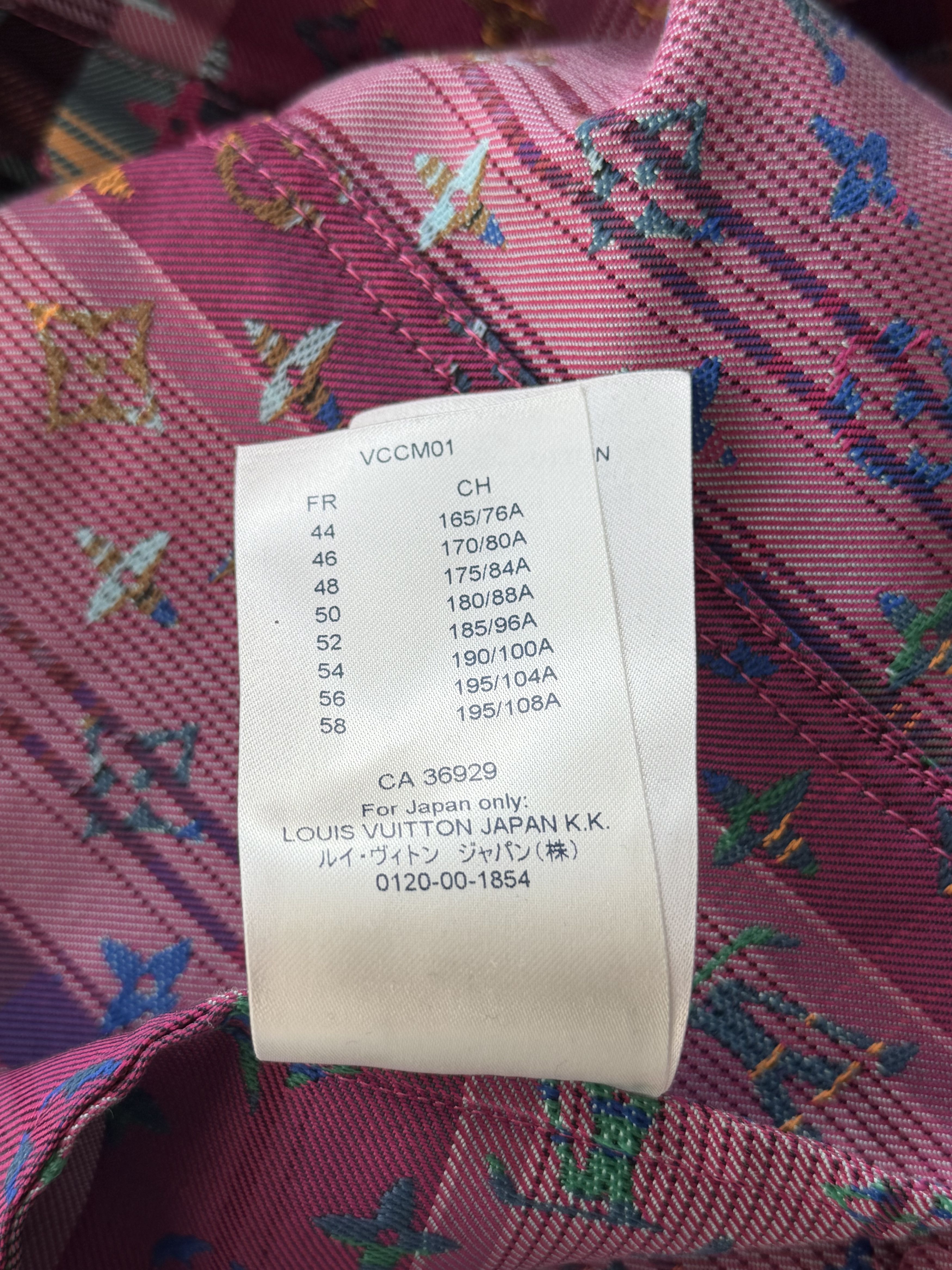 Louis Vuitton Louis Vuitton Multicolor Plaid & Pink Monogram Windbreaker Size US XXL / EU 58 / 5 - 6 Thumbnail