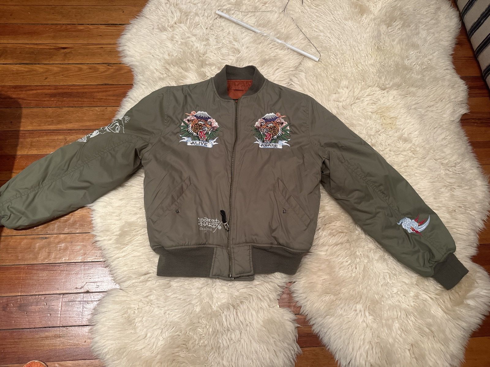Ed Hardy × Japanese Brand × Vintage Ed Hardy rare design jacket Size M / US 6-8 / IT 42-44 - 3 Thumbnail