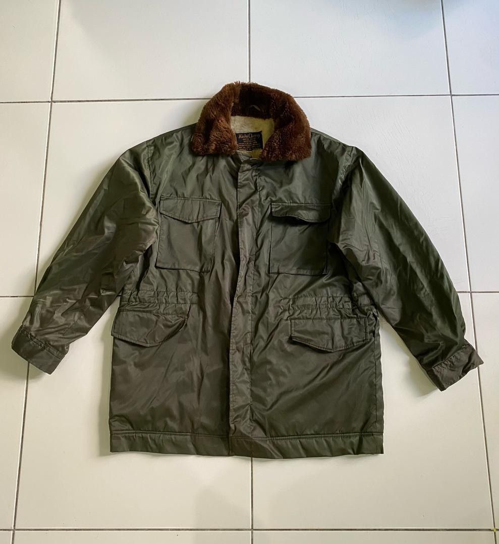 Other Vintage Kishi cherry army sherpa pullover Waterproof Jacket Size US L / EU 52-54 / 3 - 1 Thumbnail