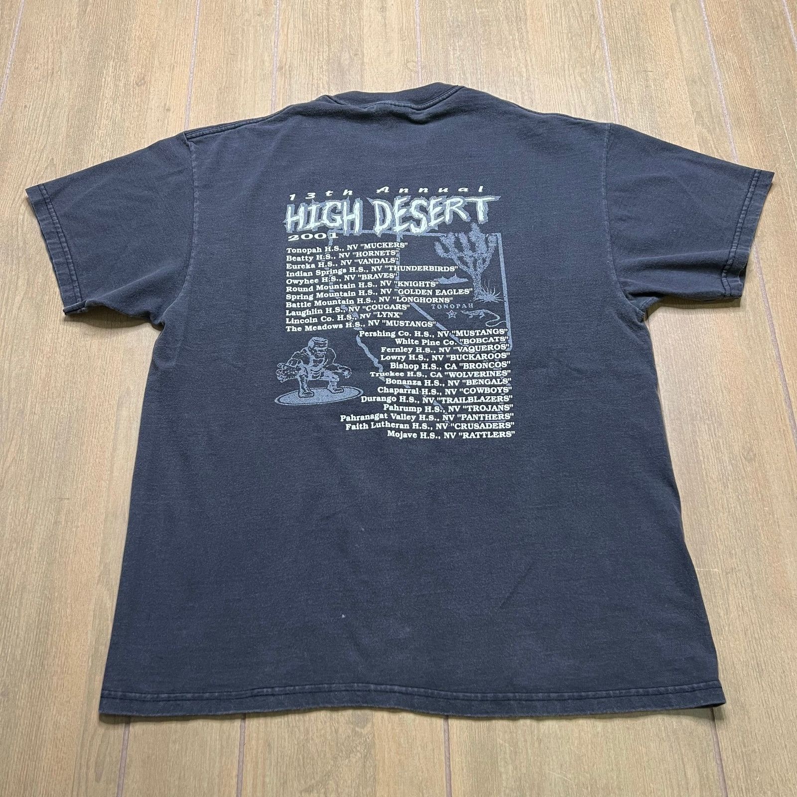 Hanes Vintage High Desert Wrestling T Shirt Mens L USA Tonopah NV Size US L / EU 52-54 / 3 - 6 Thumbnail