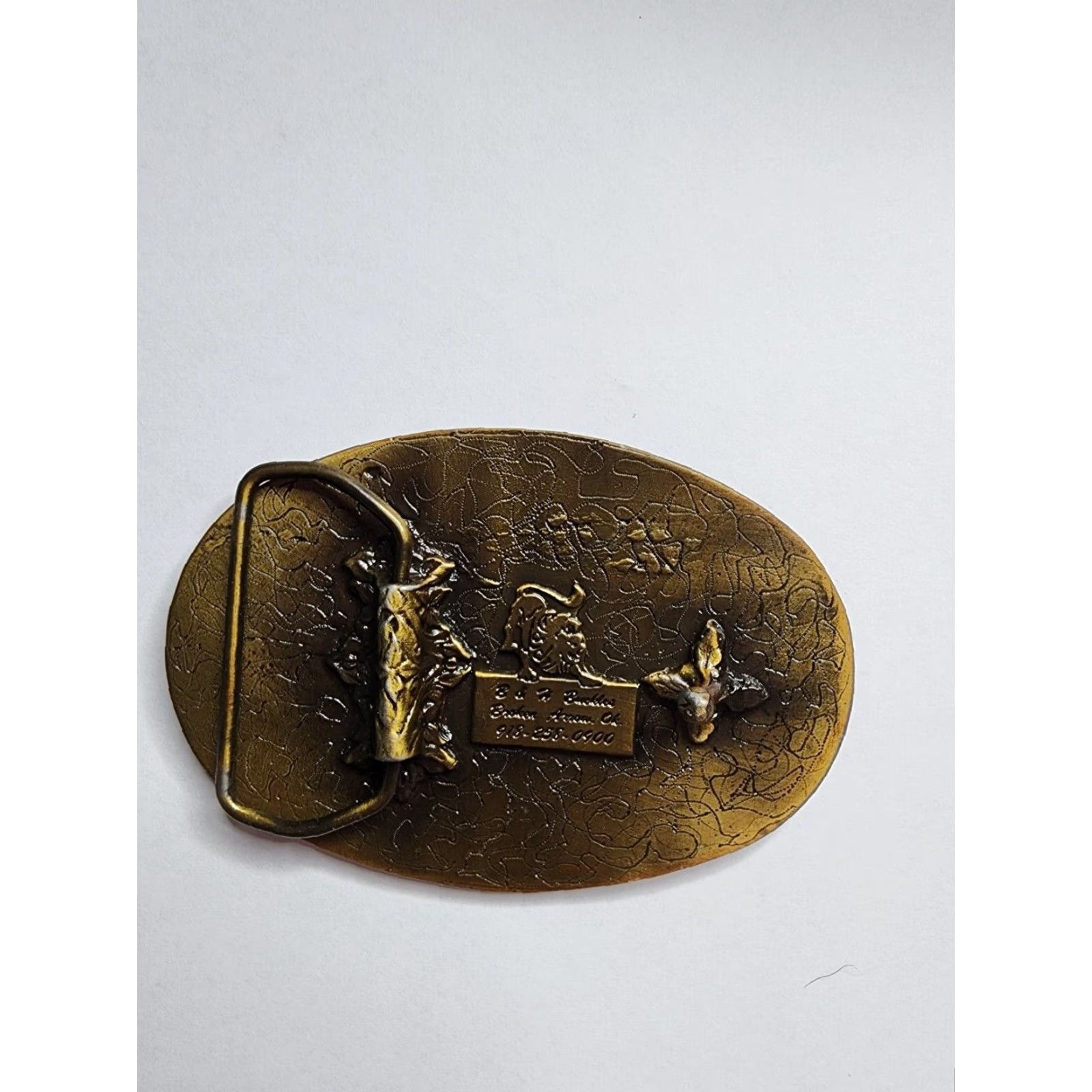 Vintage VINTAGE King Edward Cigars Tobacco Brass Belt Buckle 1970s Men's Accessories Size ONE SIZE - 2 Thumbnail