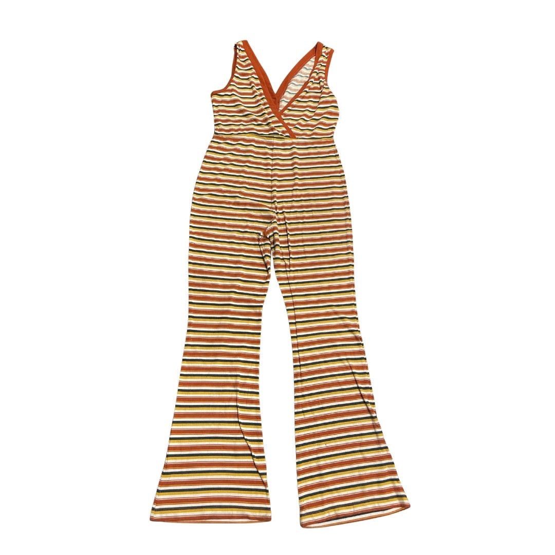 Target Basics Wild Fable Multicolor Striped Ribbed Jumpsuit Retro 70's Size 27" / US 4 / IT 40 - 2 Thumbnail