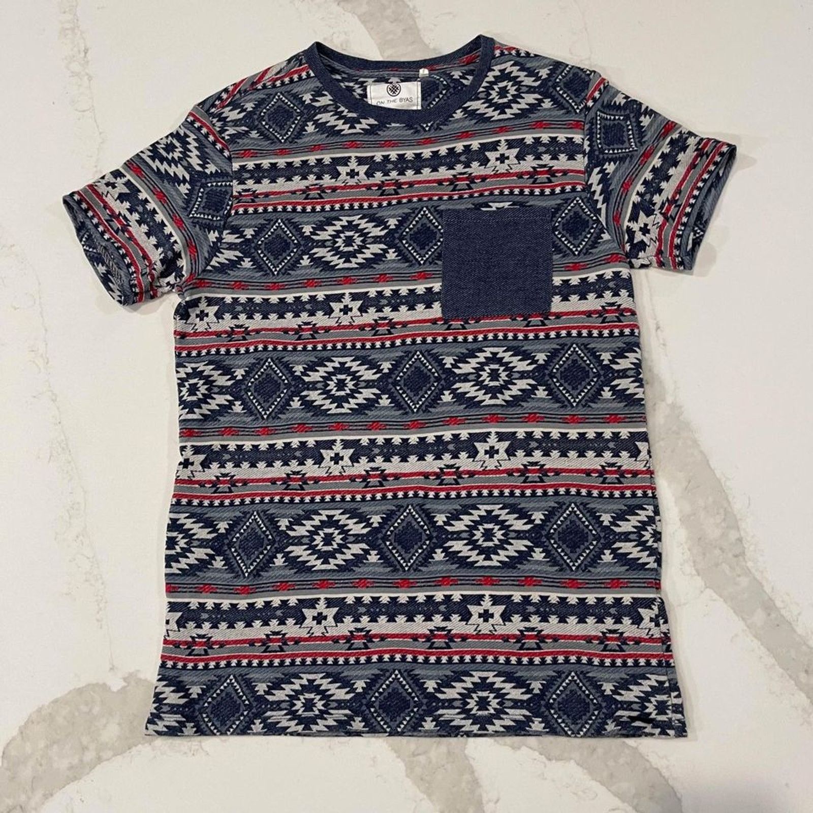 On The Byas On the Byas Aztec Tribal Short Sleeve T Shirt Men’s Small Size US S / EU 44-46 / 1 - 1 Thumbnail