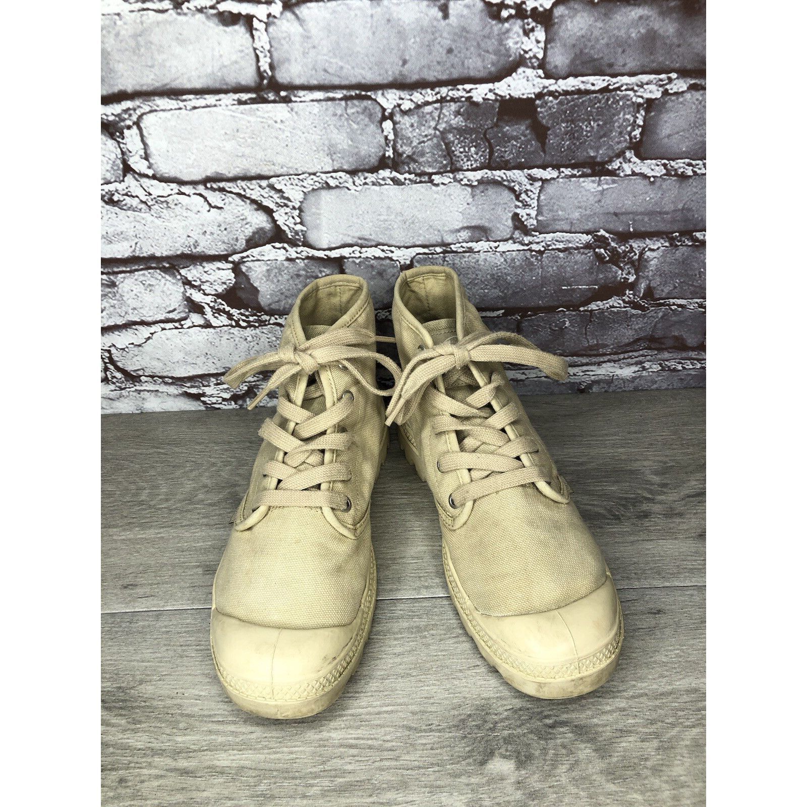 Palladium Palladium Pampa Hi Sahara Beige Khaki Canvas Lace Boots Wome Size US 8 / IT 38 - 2 Thumbnail