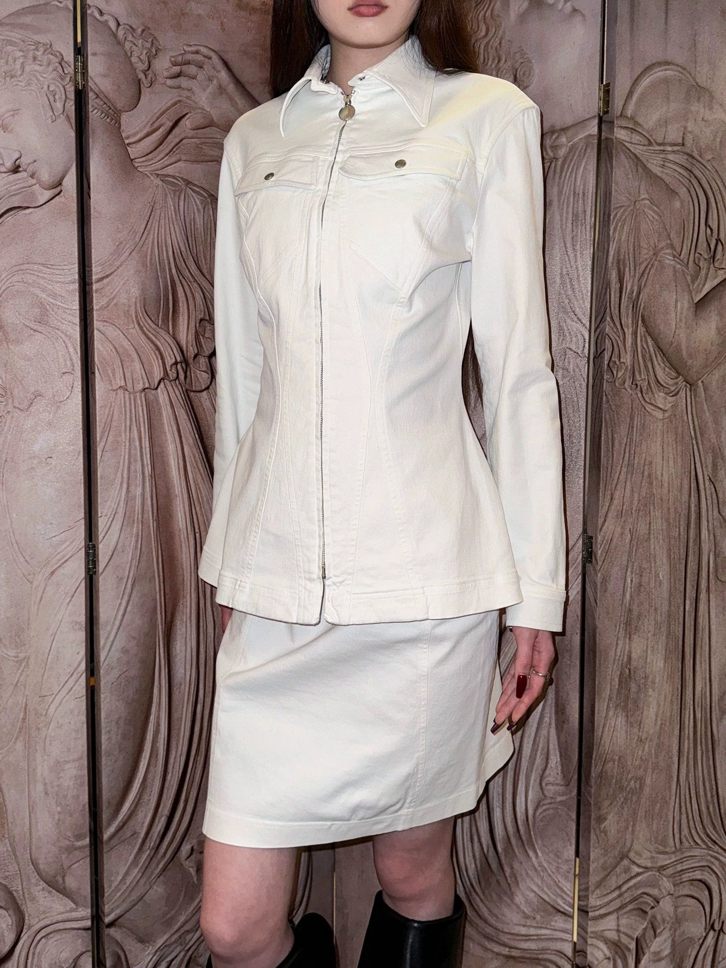 Mugler Mugler Archive Denim Waist-Cinched Wide-Cut Set M Size M / US 6-8 / IT 42-44 - 5 Thumbnail